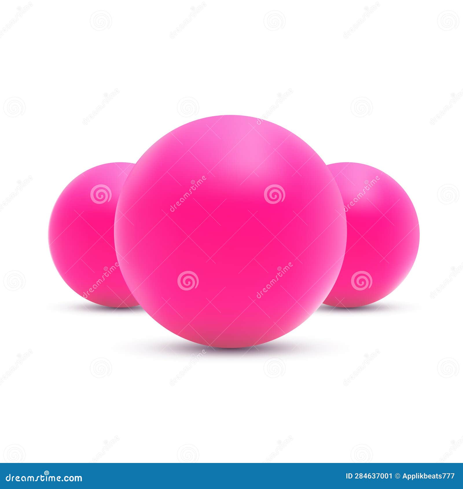 Vector Pink Balls Design Element. Circle Pink Balls Objects Stock ...