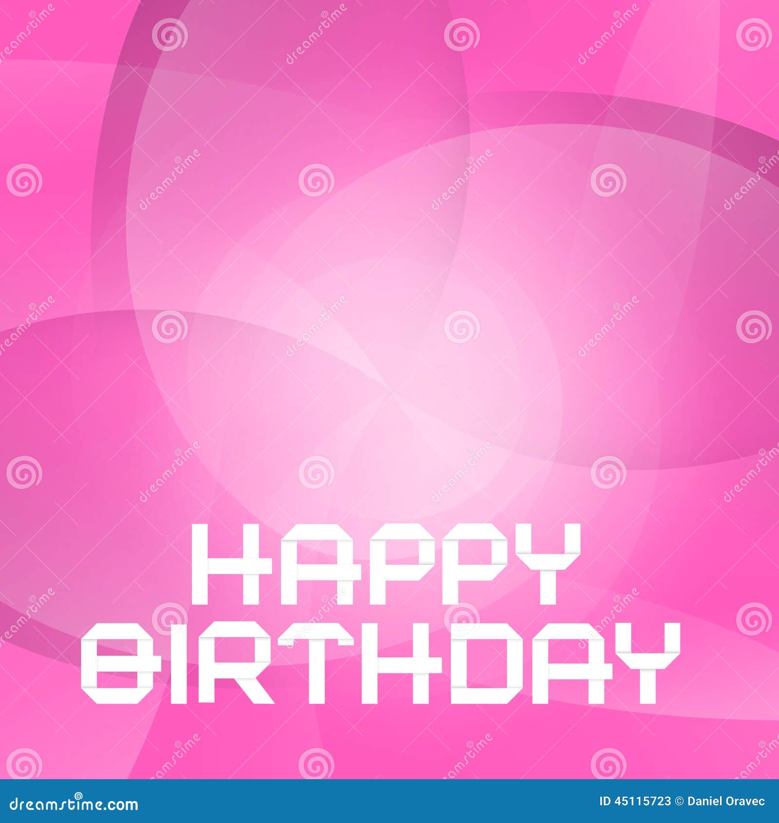 Vector Pink Happy Birthday Card Stock Vector - Illustration of poster ...