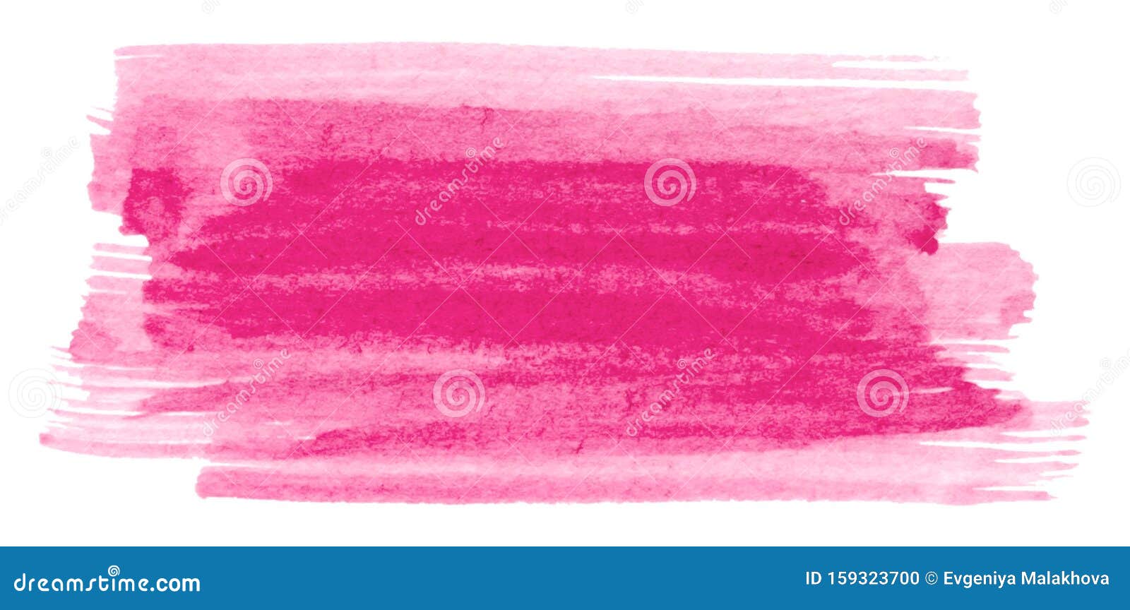 Vector Pink Paint Brush Stroke Texture Isolated on White - Watercolor ...