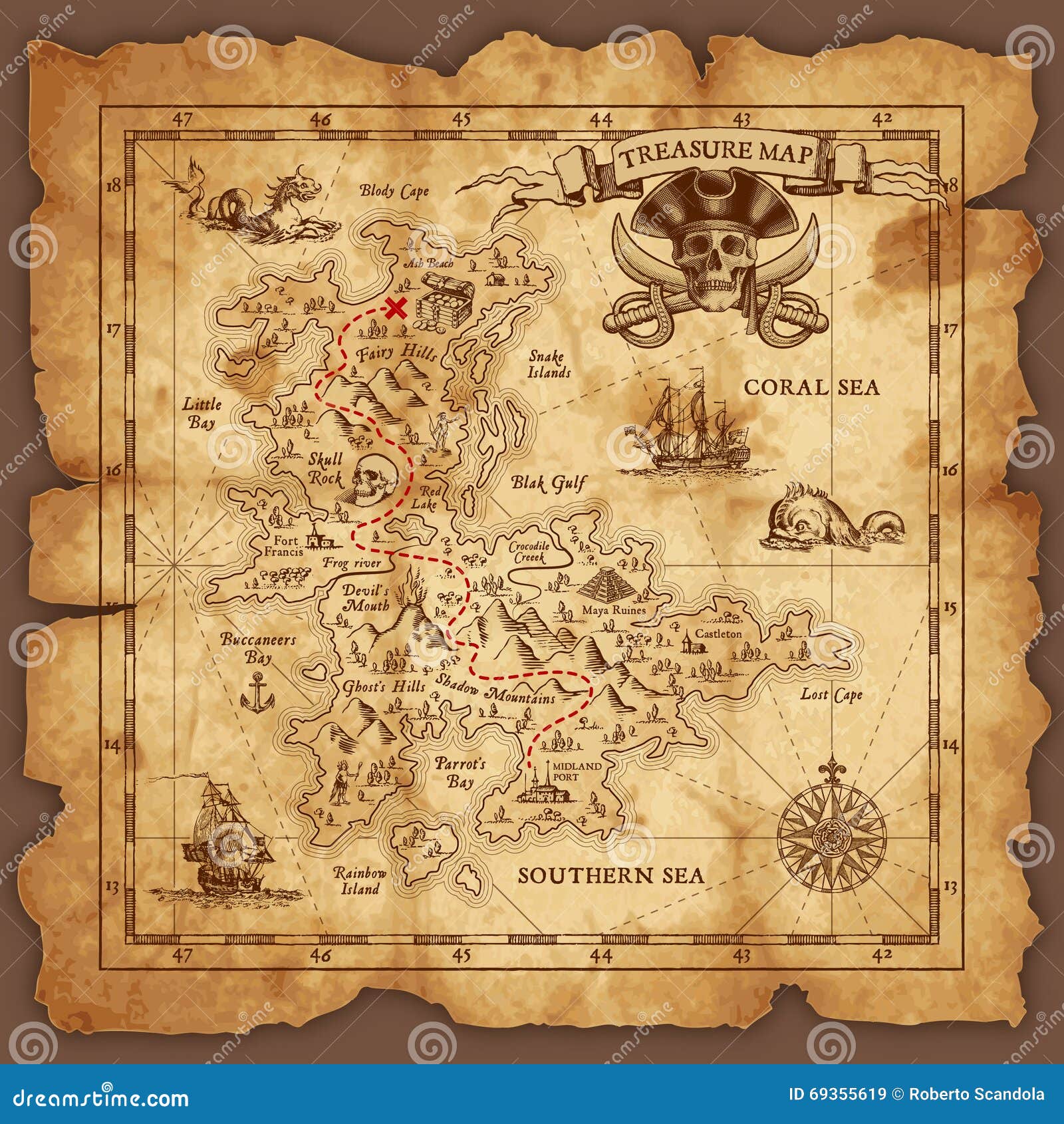  pirate treasure map