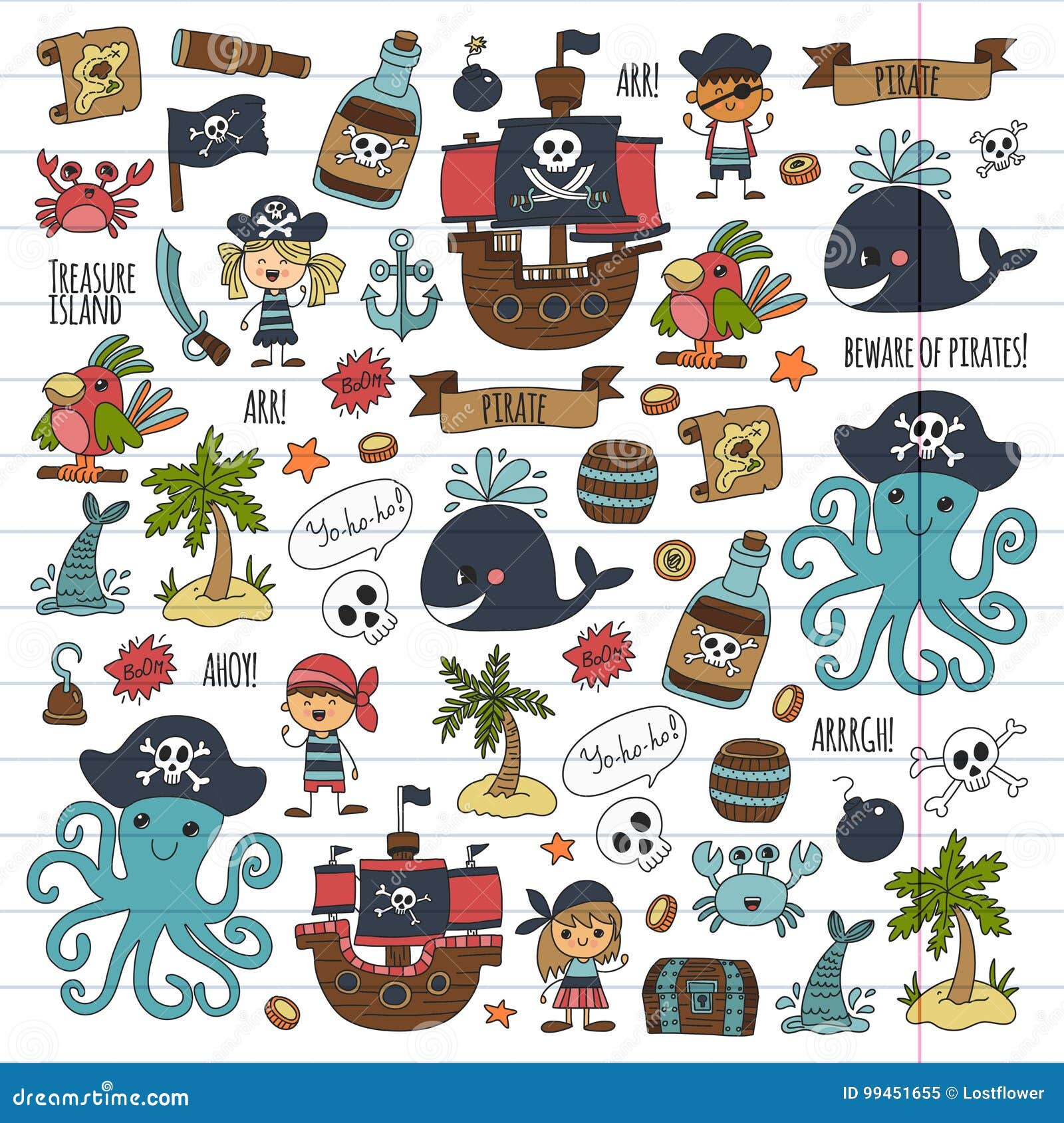 Vector Pirates Children Cartoon Illustration Kids Drawing Style for Kids Party in Pirate Style Octopus, Pirate Ship Stock Vector - Illustration of male, birthday: 99451655 Vector Pirates Children Cartoon Illustration Kids Drawing Style for Kids Party in Pirate Style Octopus, Pirate Ship Stock Vector - Illustration of male, birthday: 99451655