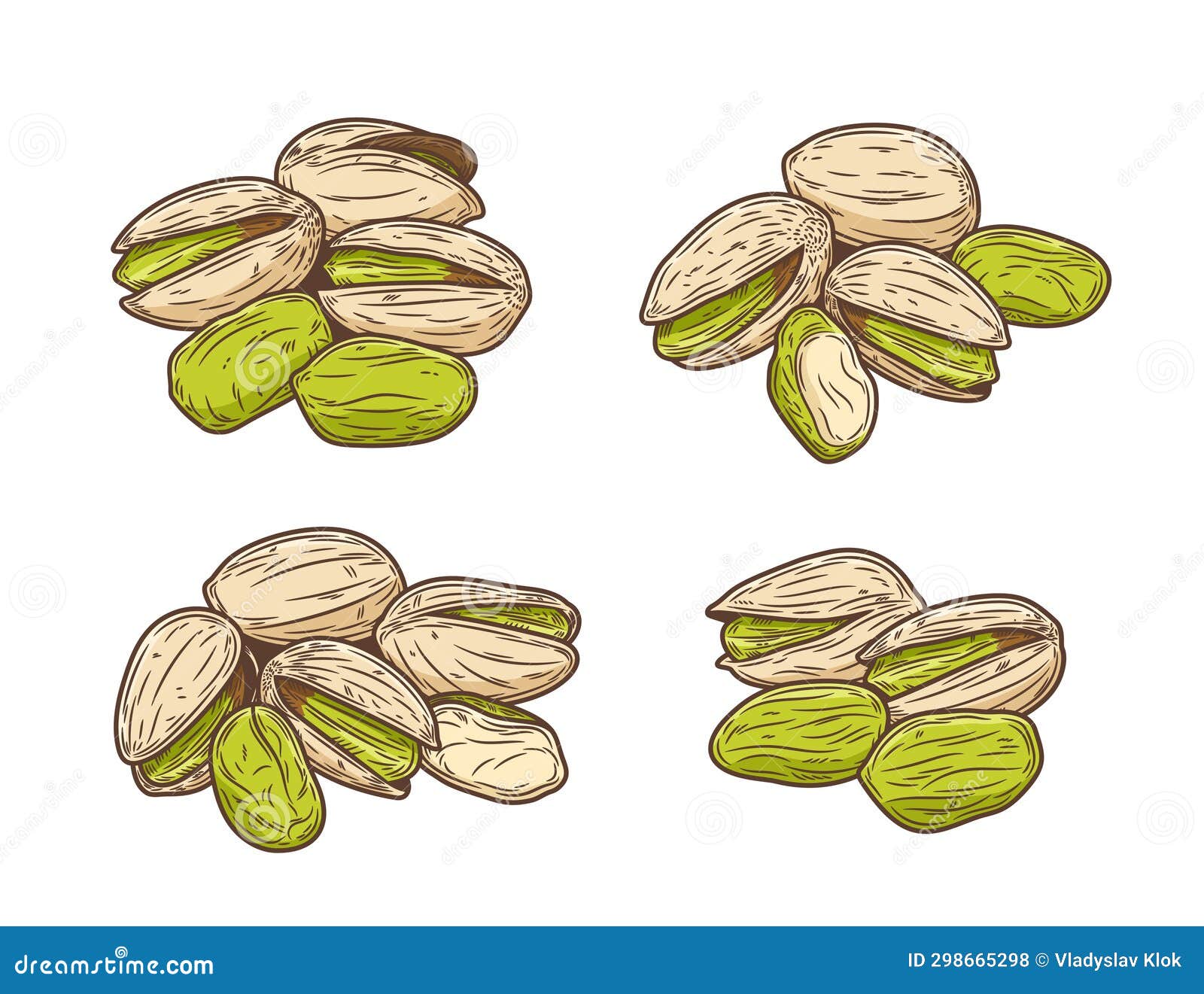 Vector Pistachio Illustrations Stock Illustration Illustration of