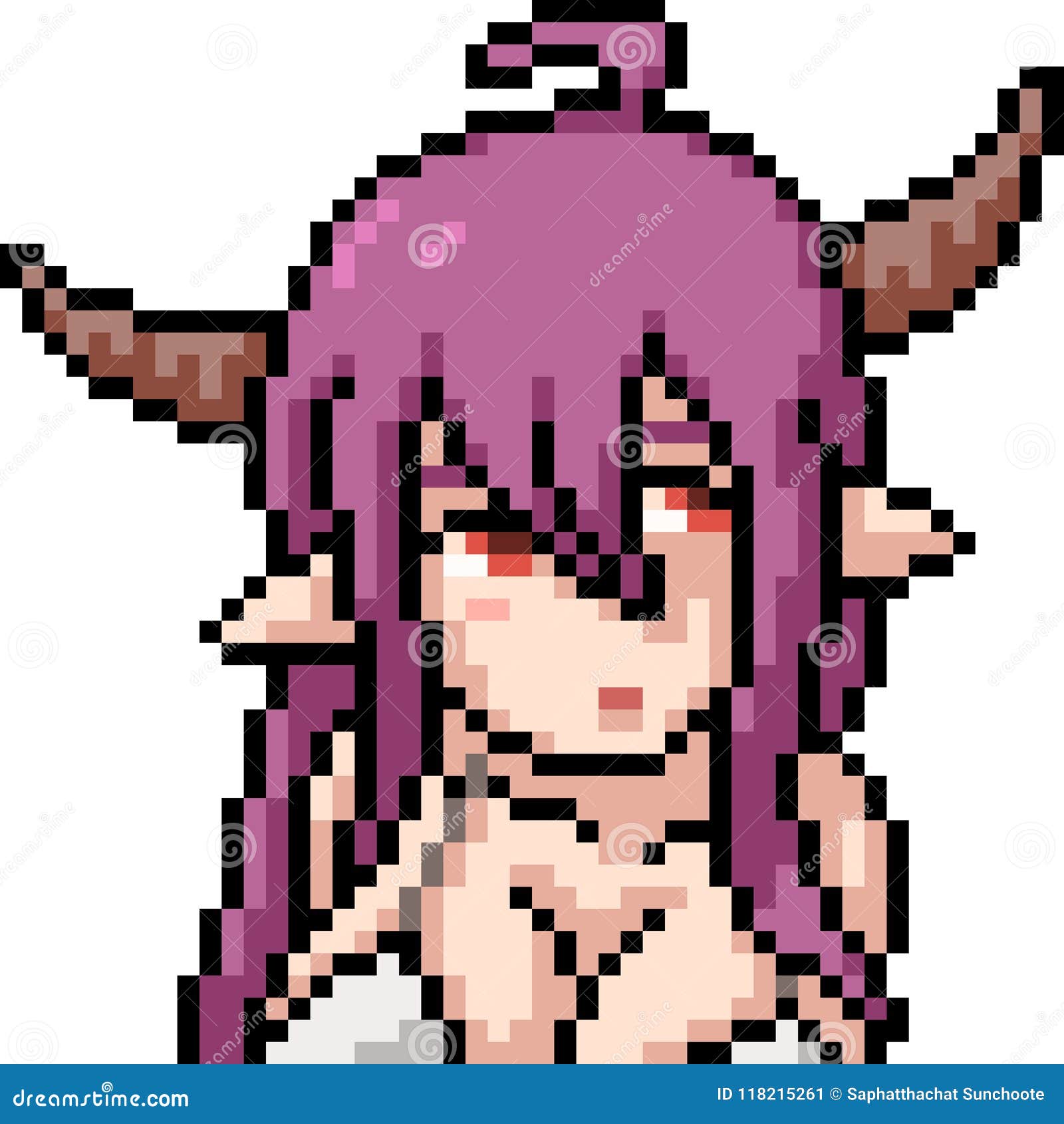 Pixel anime girl by BeccaDot on DeviantArt