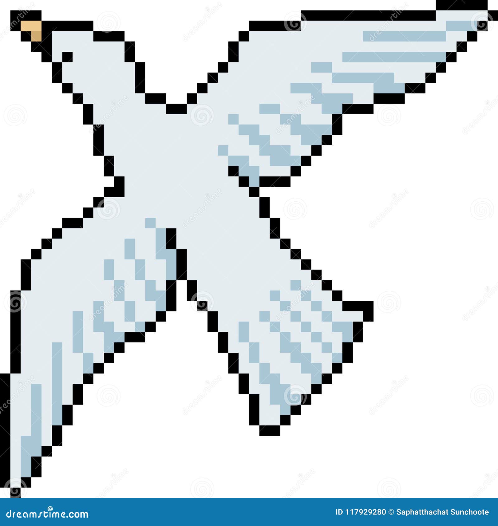 Vector pixel art bird fly stock vector. Illustration of tail - 117929280