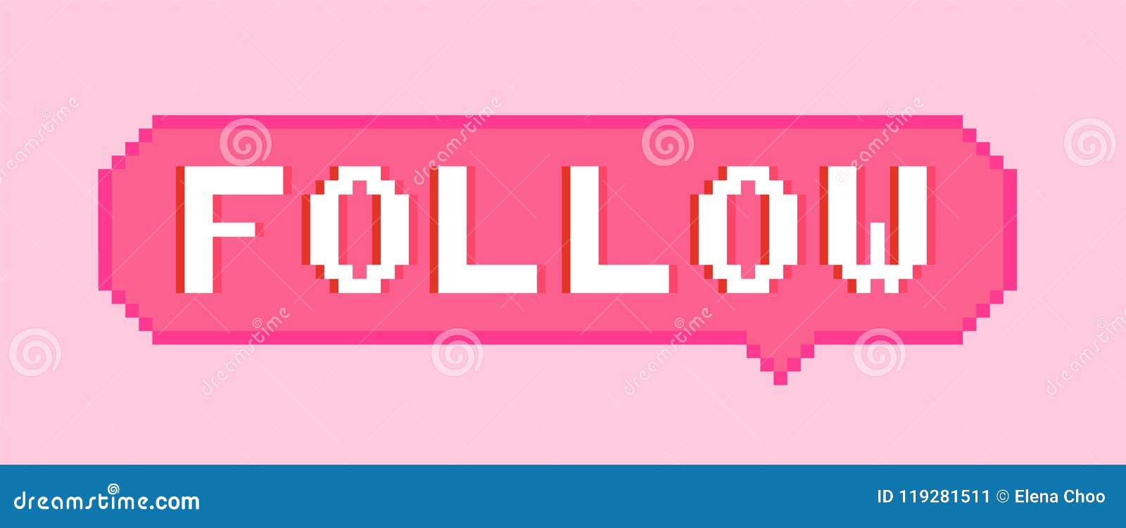 Vector Pixel Art 8bit Follow Sticker Stock Vector Illustration Of Label Digital Vector Pixel Art 8bit Follow Sticker Stock Vector Illustration Of Label Digital