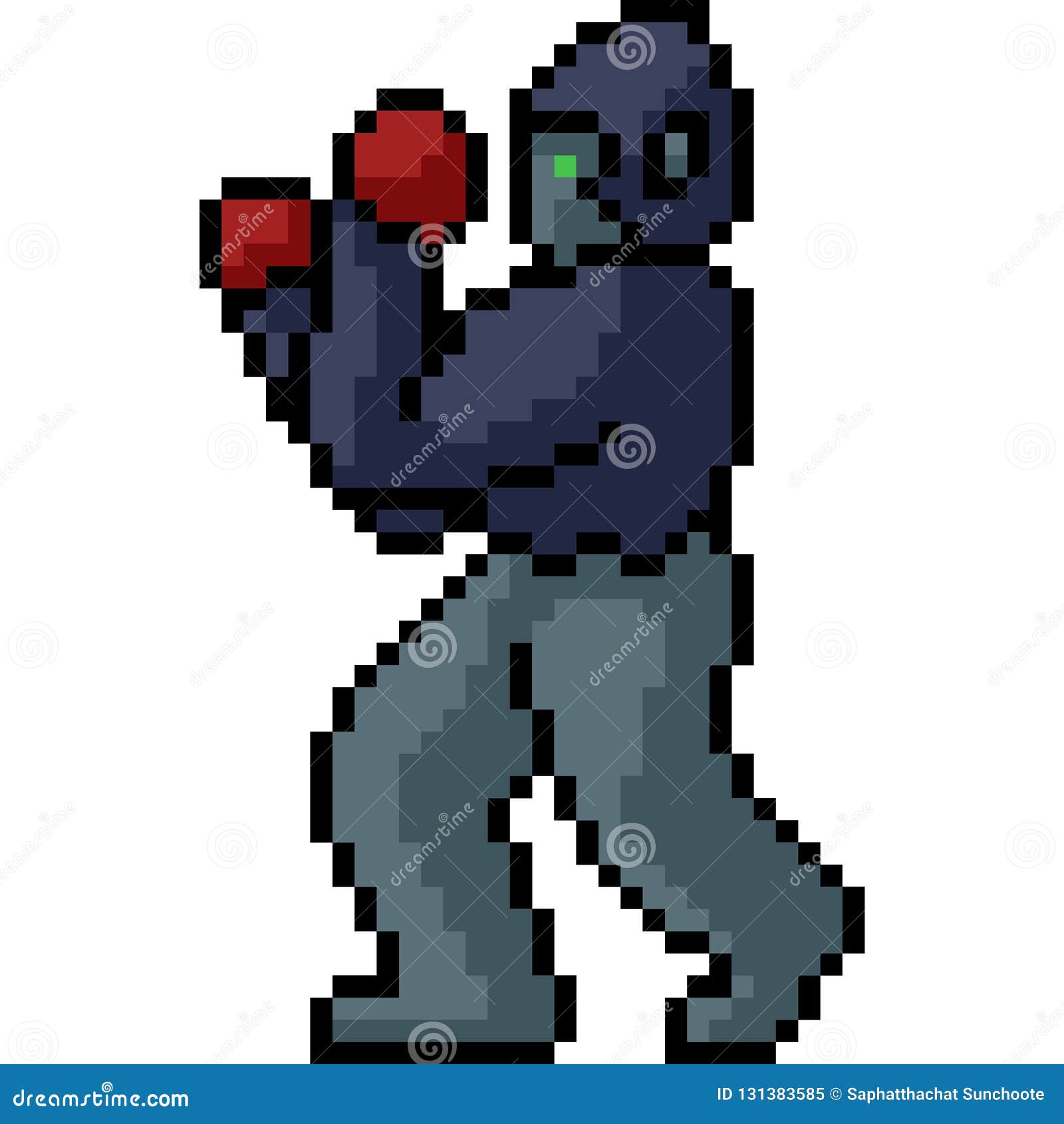  pixel art boxing gorilla