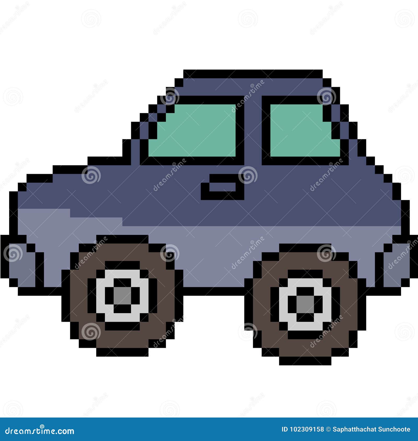 Vector pixel art car stock vector. Illustration of offroad 102309158
