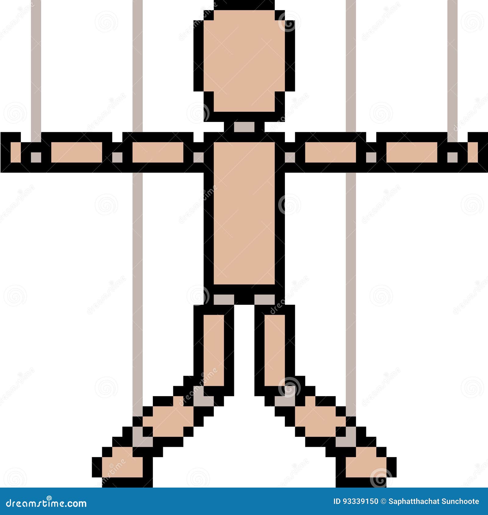 Vector pixel art doll stock vector. Illustration of puppet 93339150