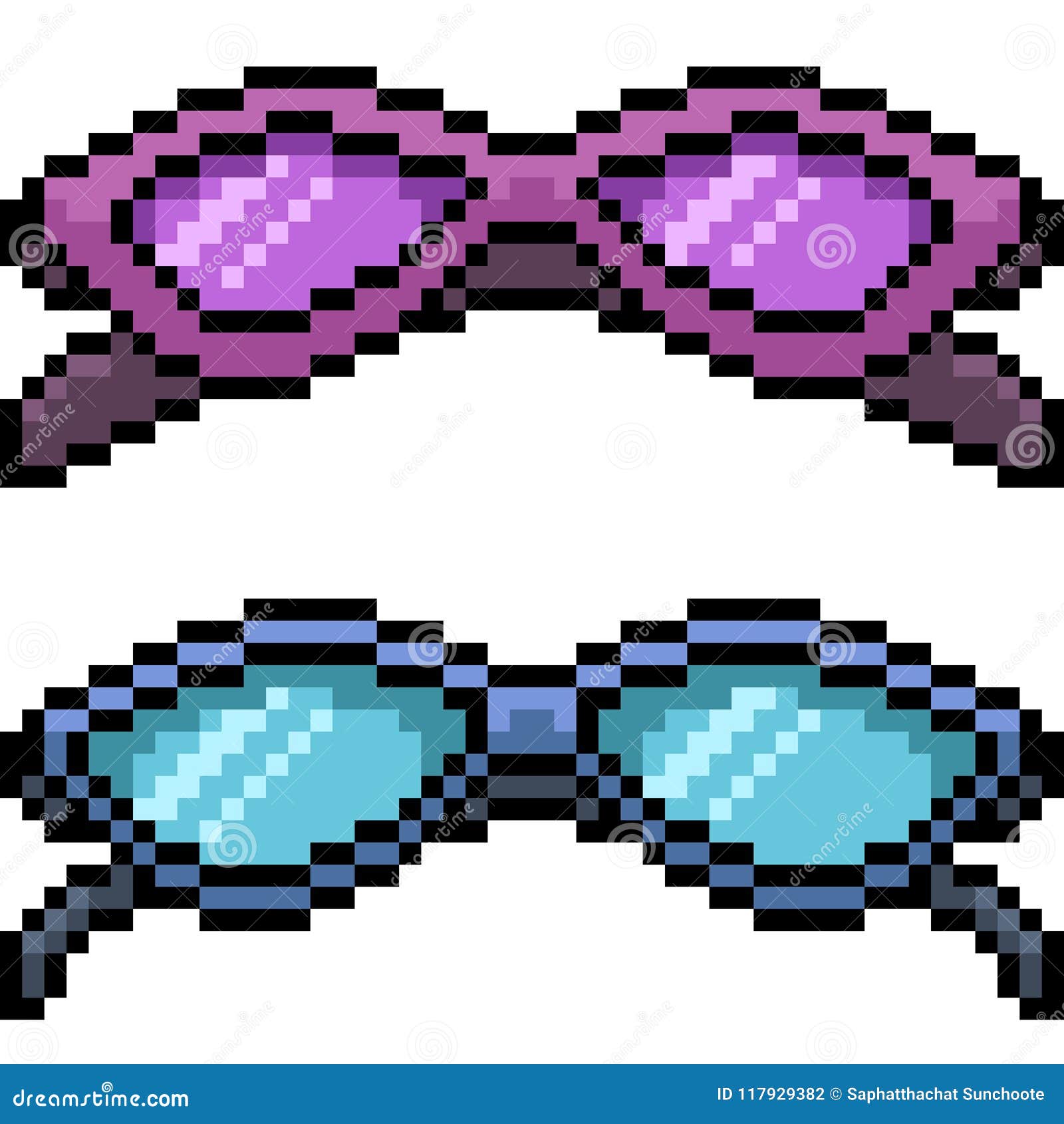Vector Pixel Art Fashion Glasses Stock Vector - Illustration of ...