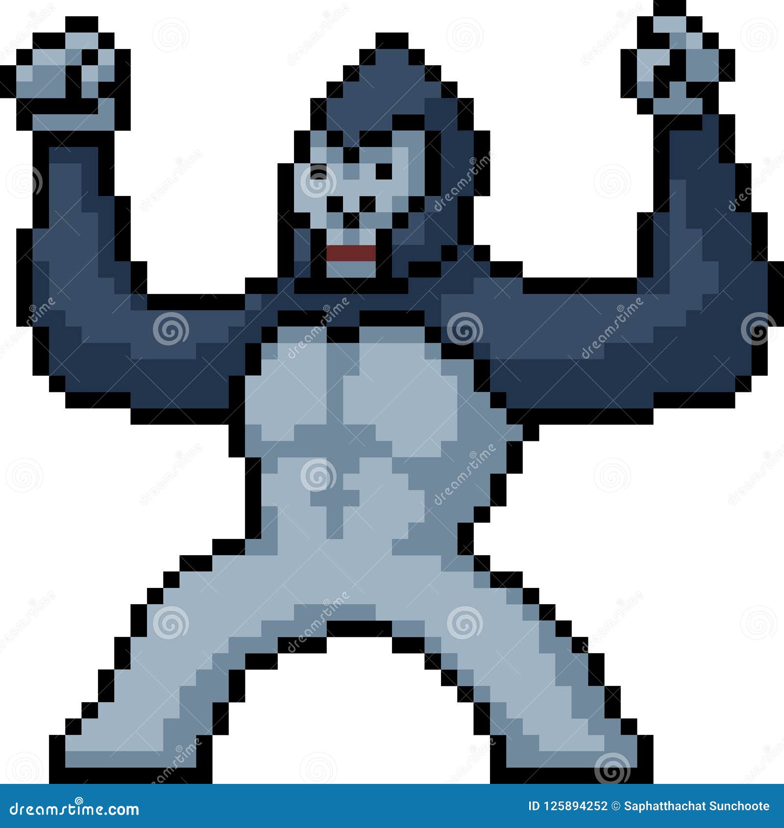  pixel art gorilla