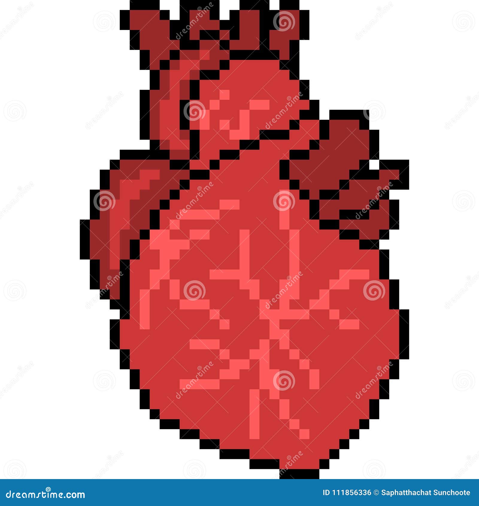 Vector Pixel Art Heart Stock Vector Illustration Of Cute