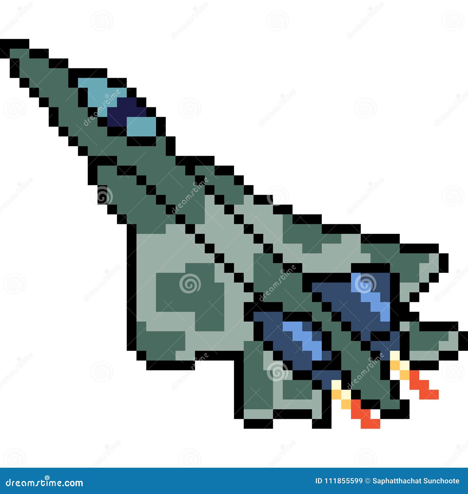 Vector Pixel Art Jet Plane | CartoonDealer.com #111855599