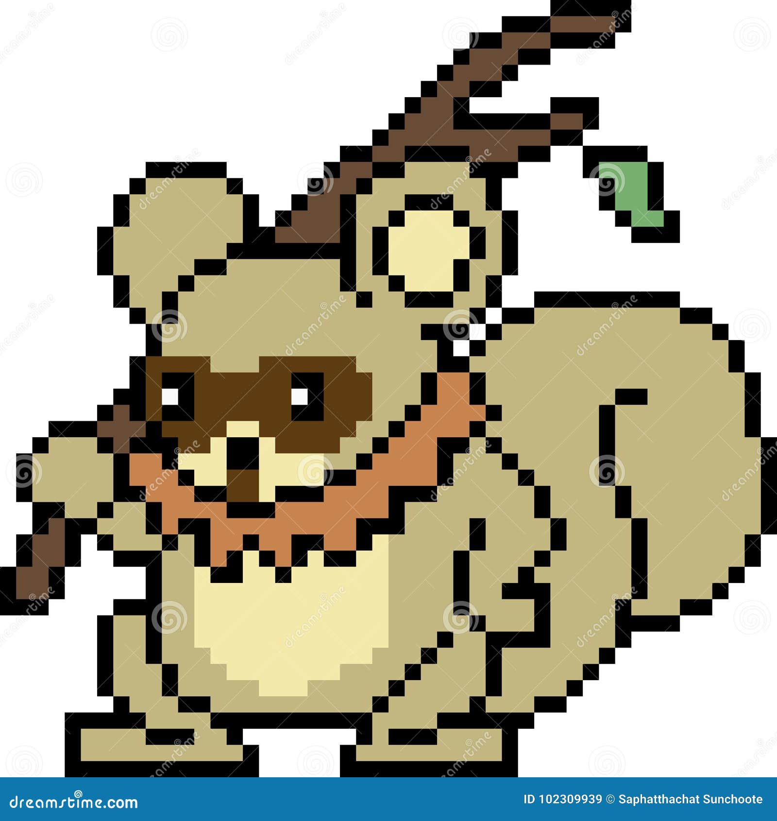  pixel art monster squirrel