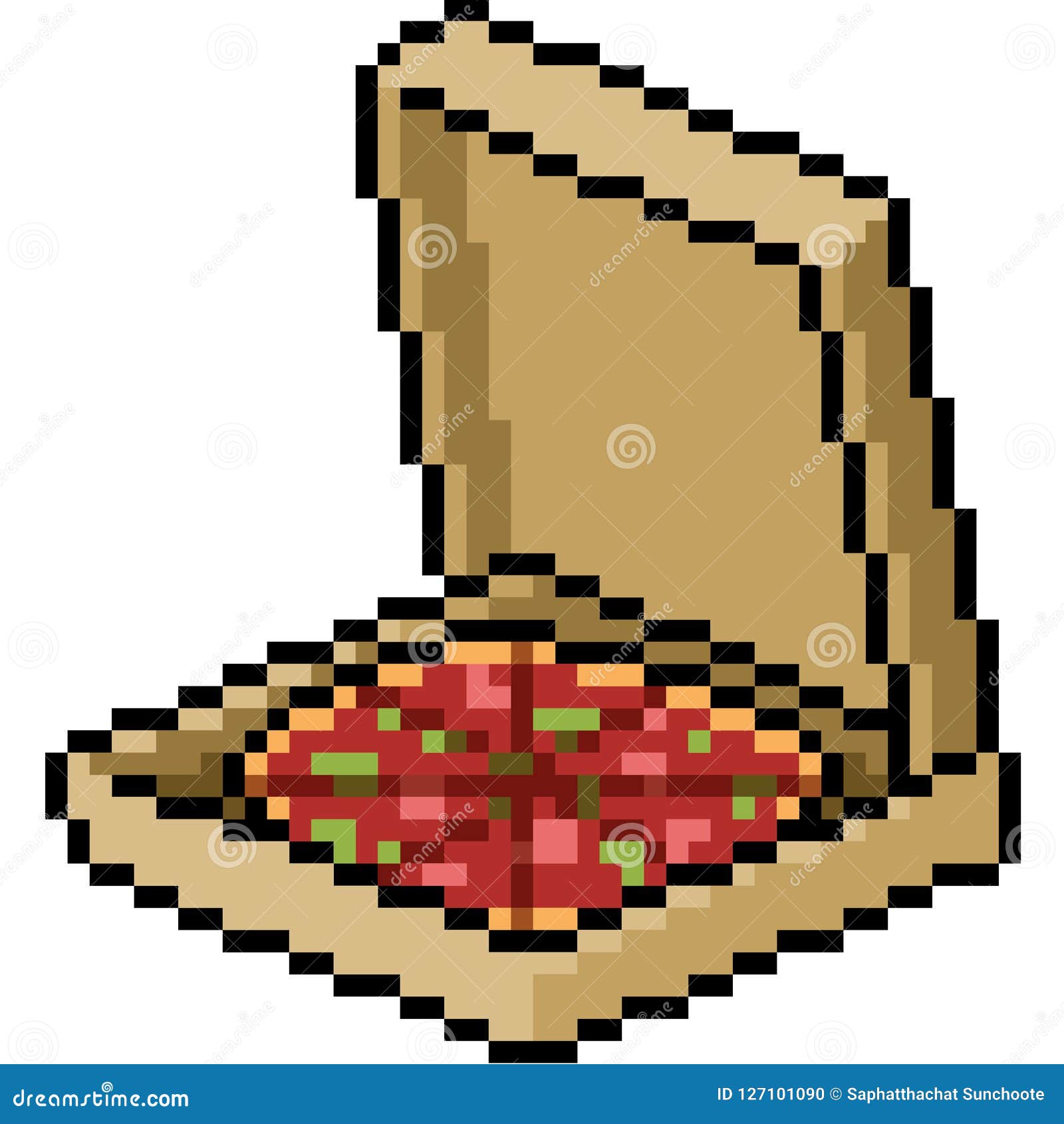 Vector pixel art pizza box stock vector. Illustration of pixel