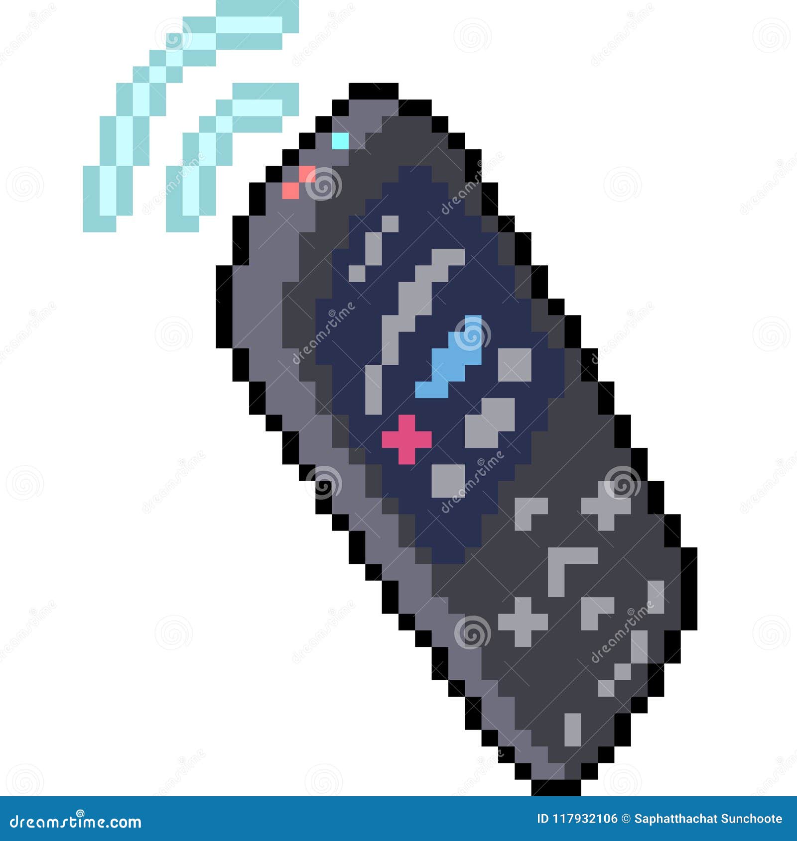 Vector Pixel Art Remote Control 117932106