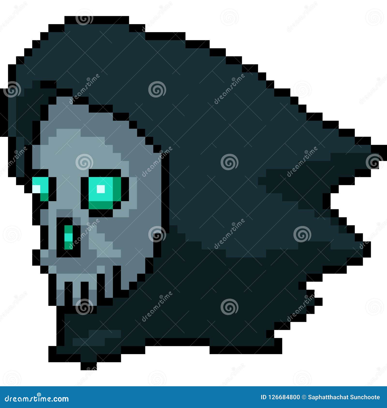 Vector Pixel Art Skull Mask Stock Vector Illustration of spirit, head