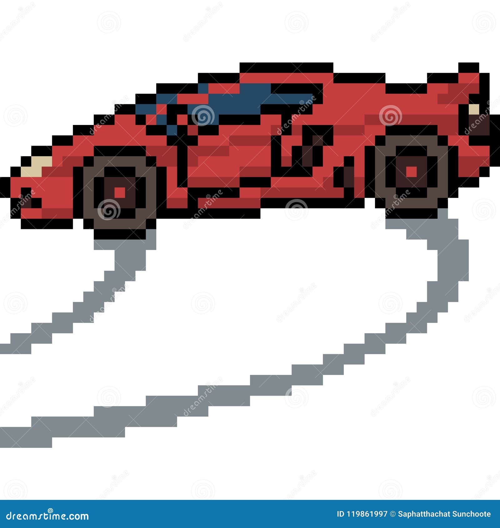 Vector Pixel Art Sport Car Stock Vector Illustration Of