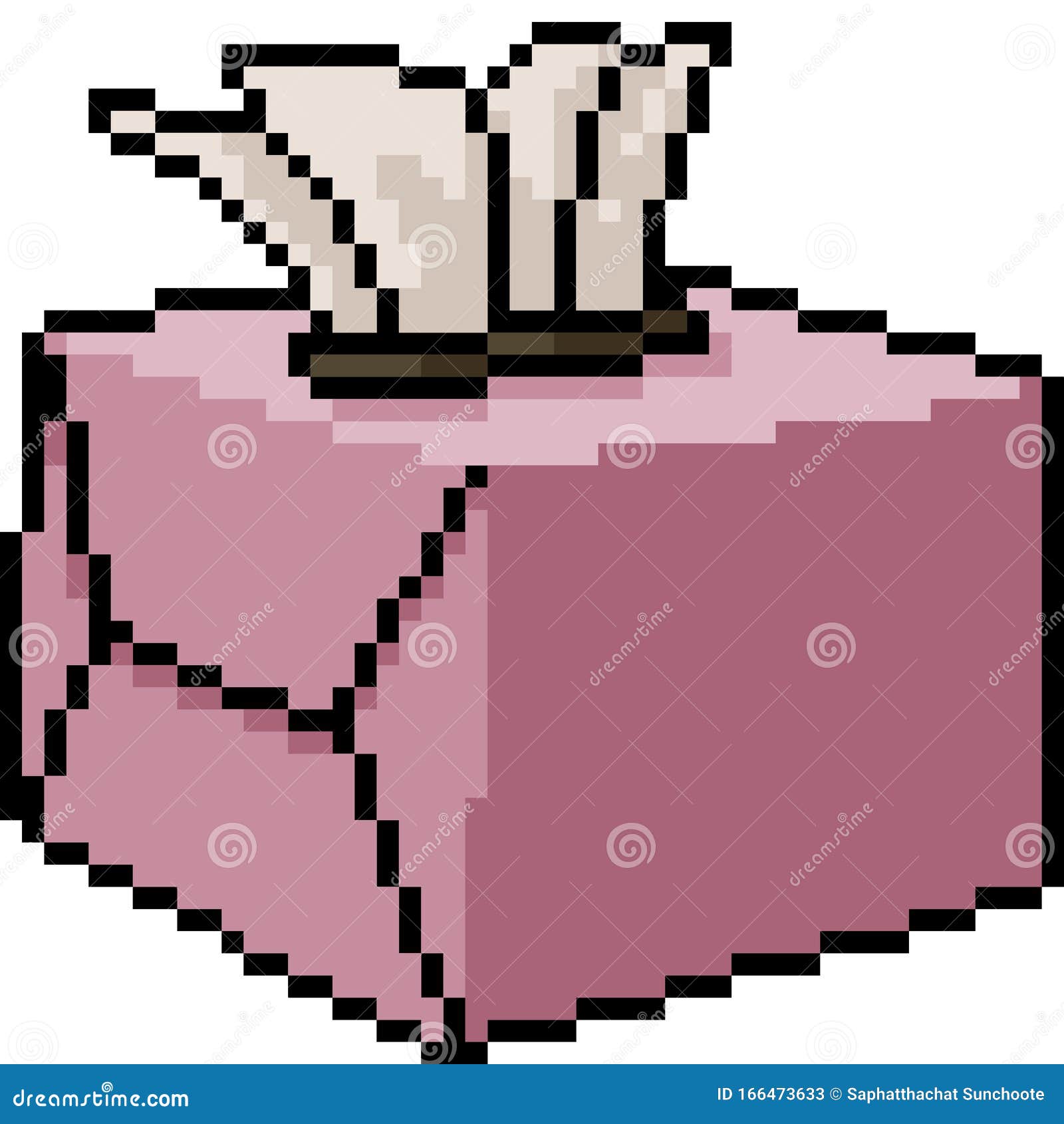 Vector Pixel Art Tissue Paper Stock Vector Illustration of doodle