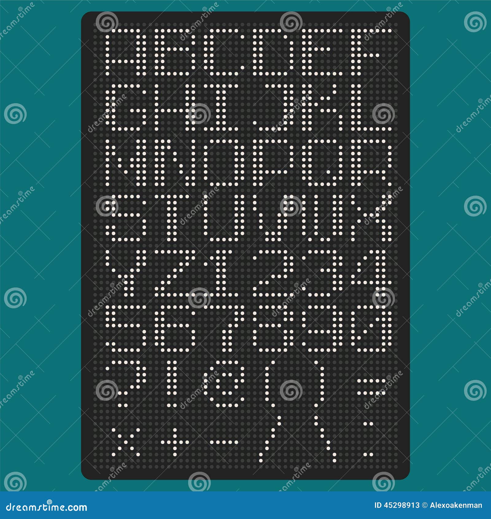Vector Pixel Font With Uppercase Letters Of Latin Charset ...