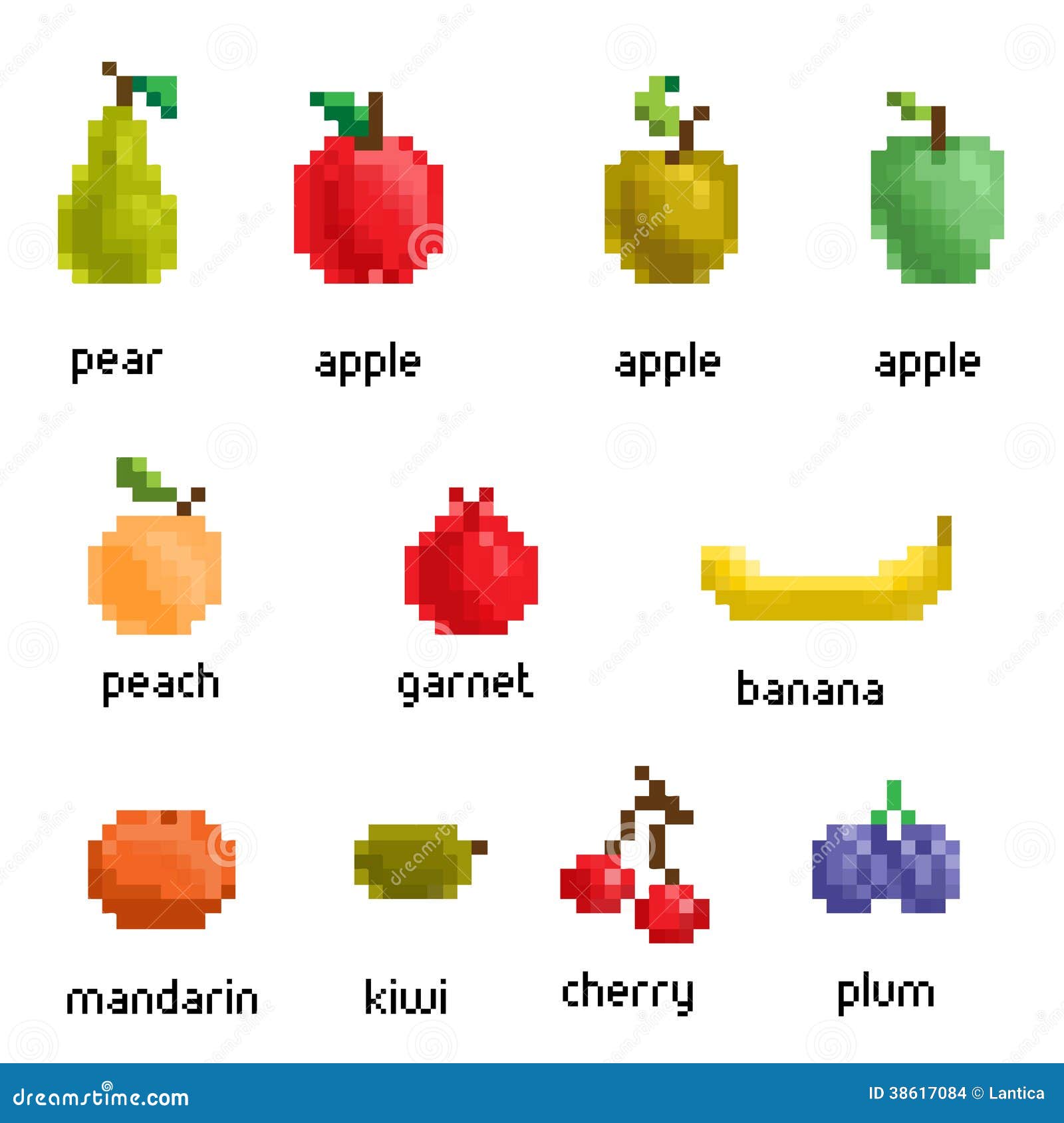 Pixel Art Fruit Stock Illustrations – 2,022 Pixel Art Fruit Stock  Illustrations, Vectors & Clipart - Dreamstime