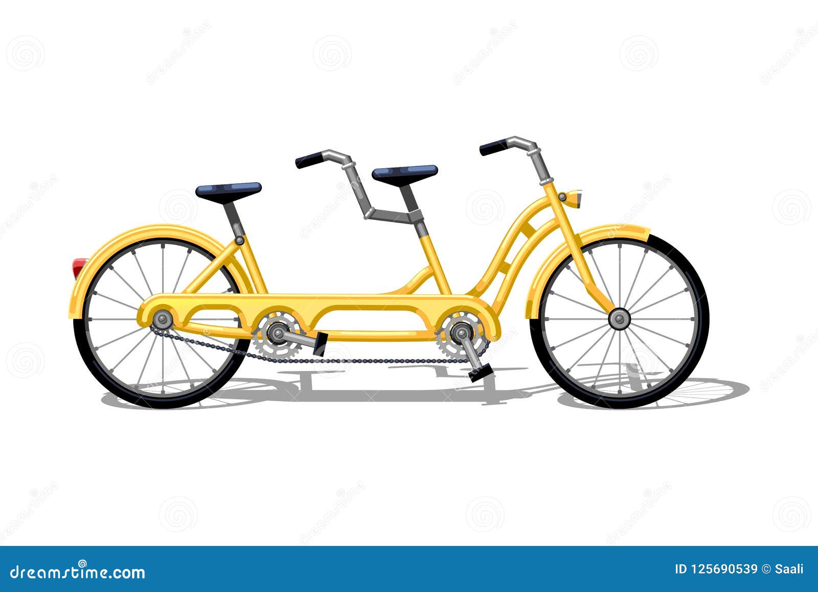 Icono aislado de bicicleta tándem ciudad