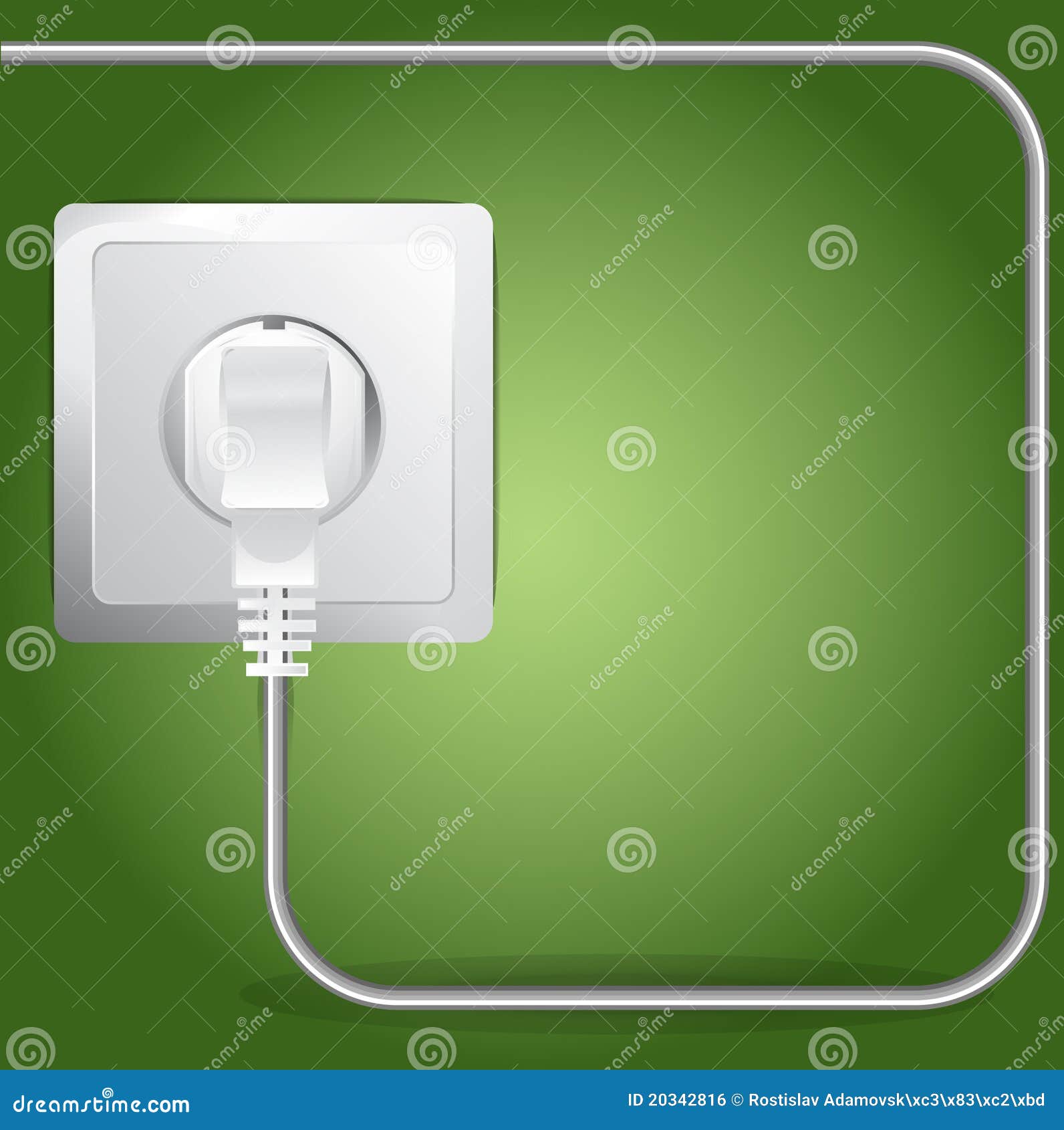  plugged electric cable background