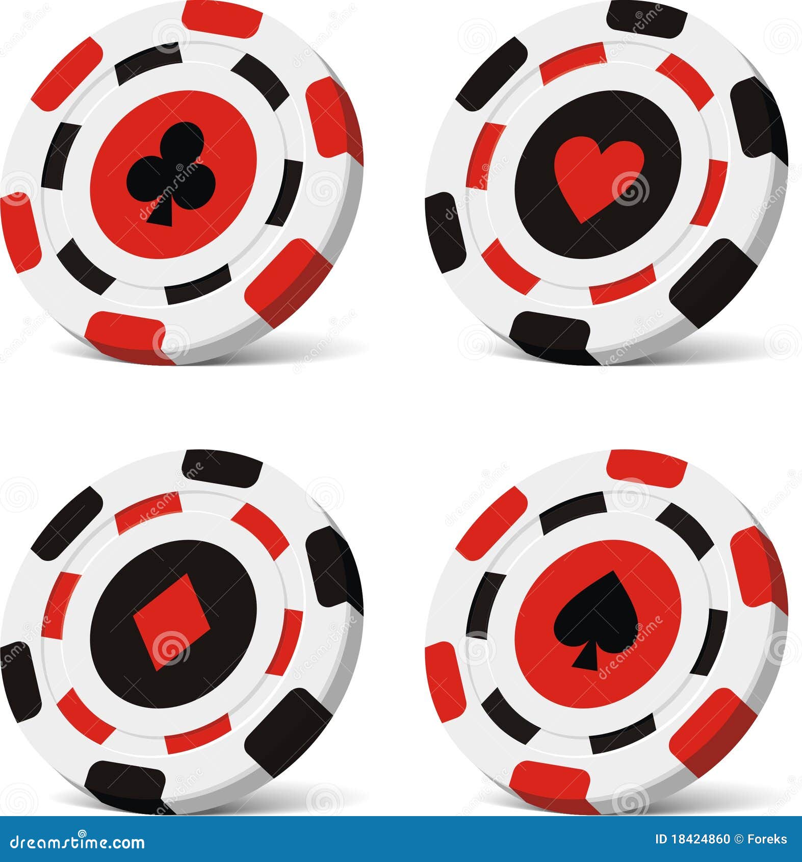 Vector poker chips stock vector. Illustration of gamble - 18424860