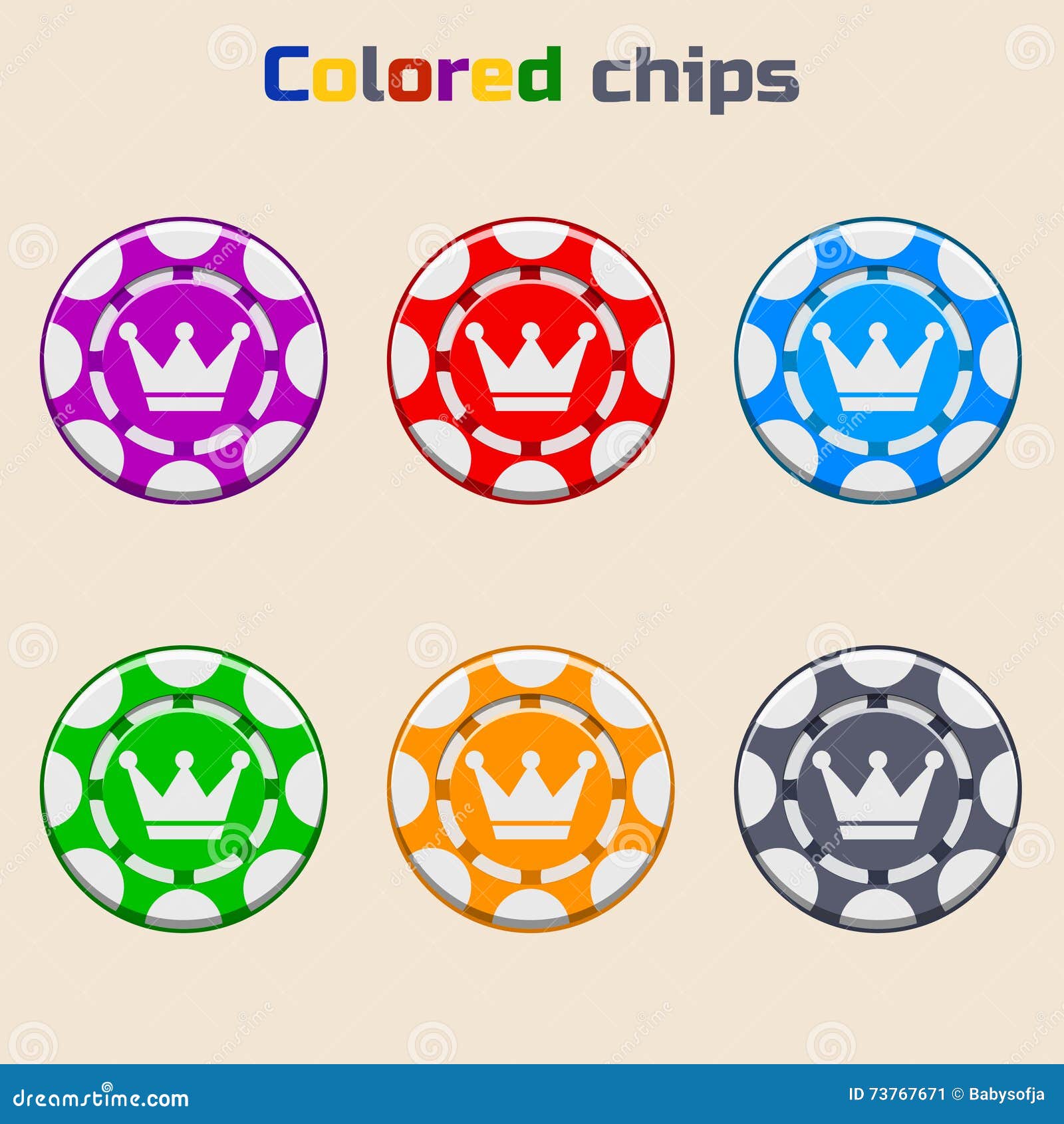 Cartoon pictures of poker chips
