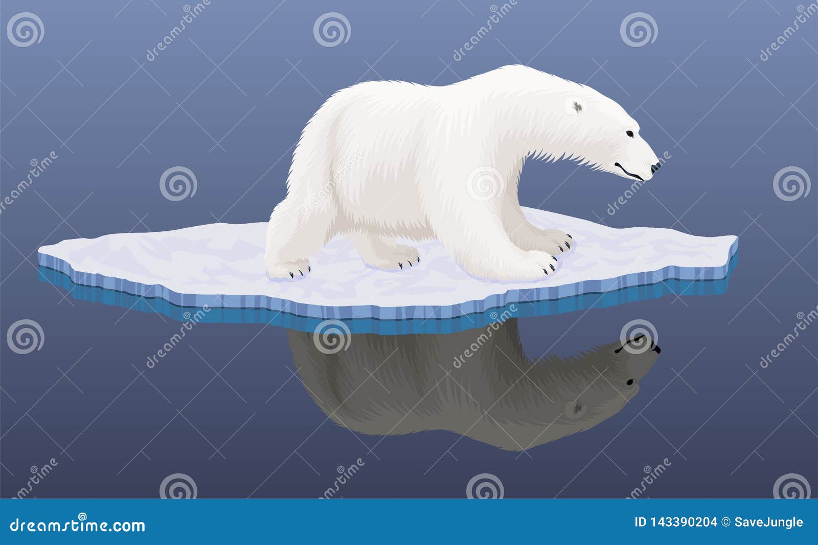  polar bear on an ice floe in antarctica  - climate change catastrophe
