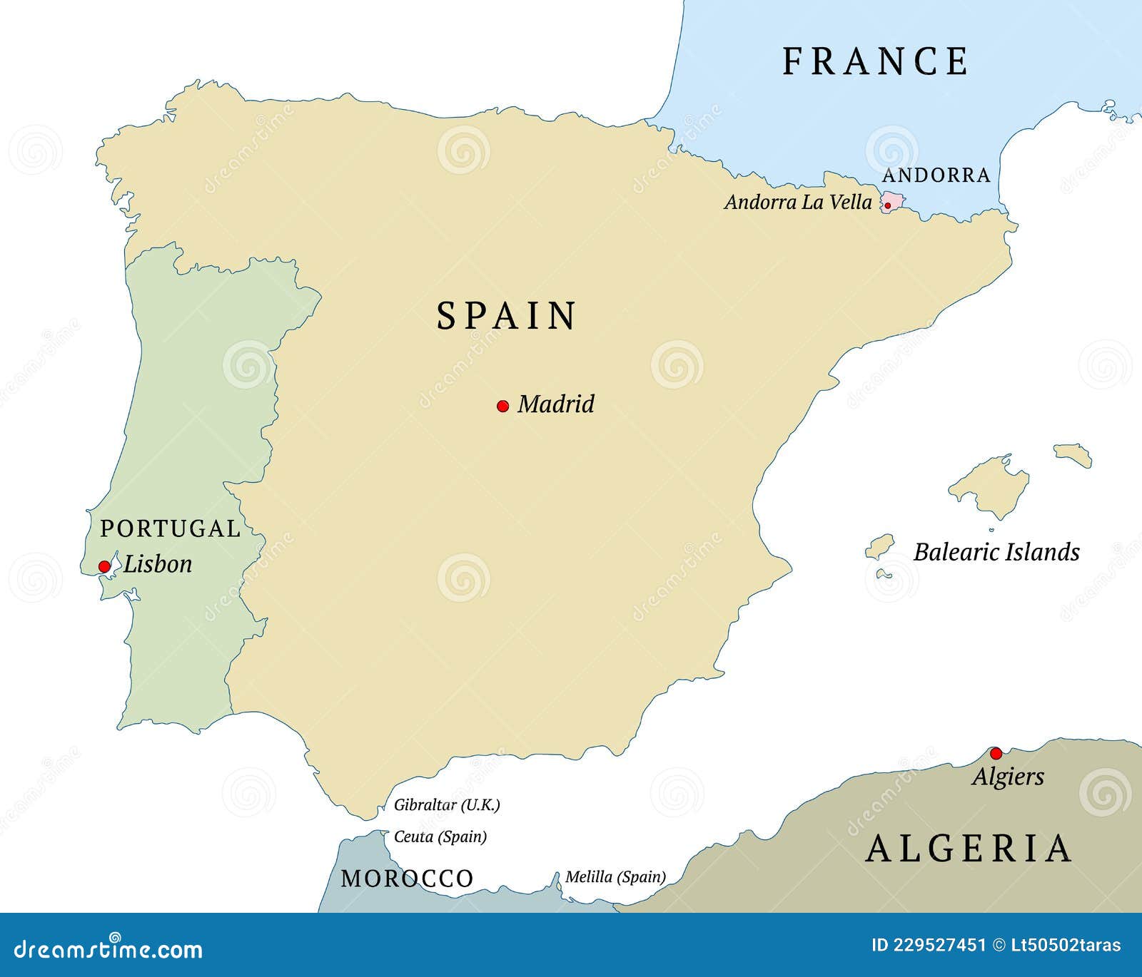 where is the iberian peninsula located on a map