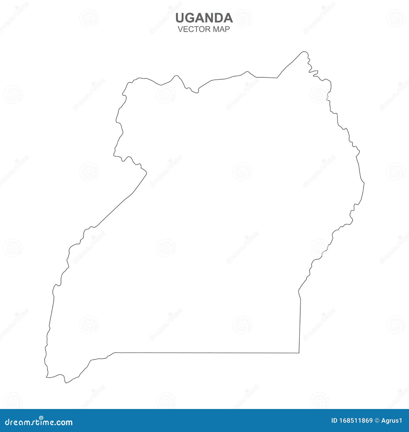 Uganda freehand pencil sketch outline map isolated on white background.  Empty hand drawn vector map of Uganda. Realistic 3D pencil with soft shadow  Stock Vector Image & Art - Alamy