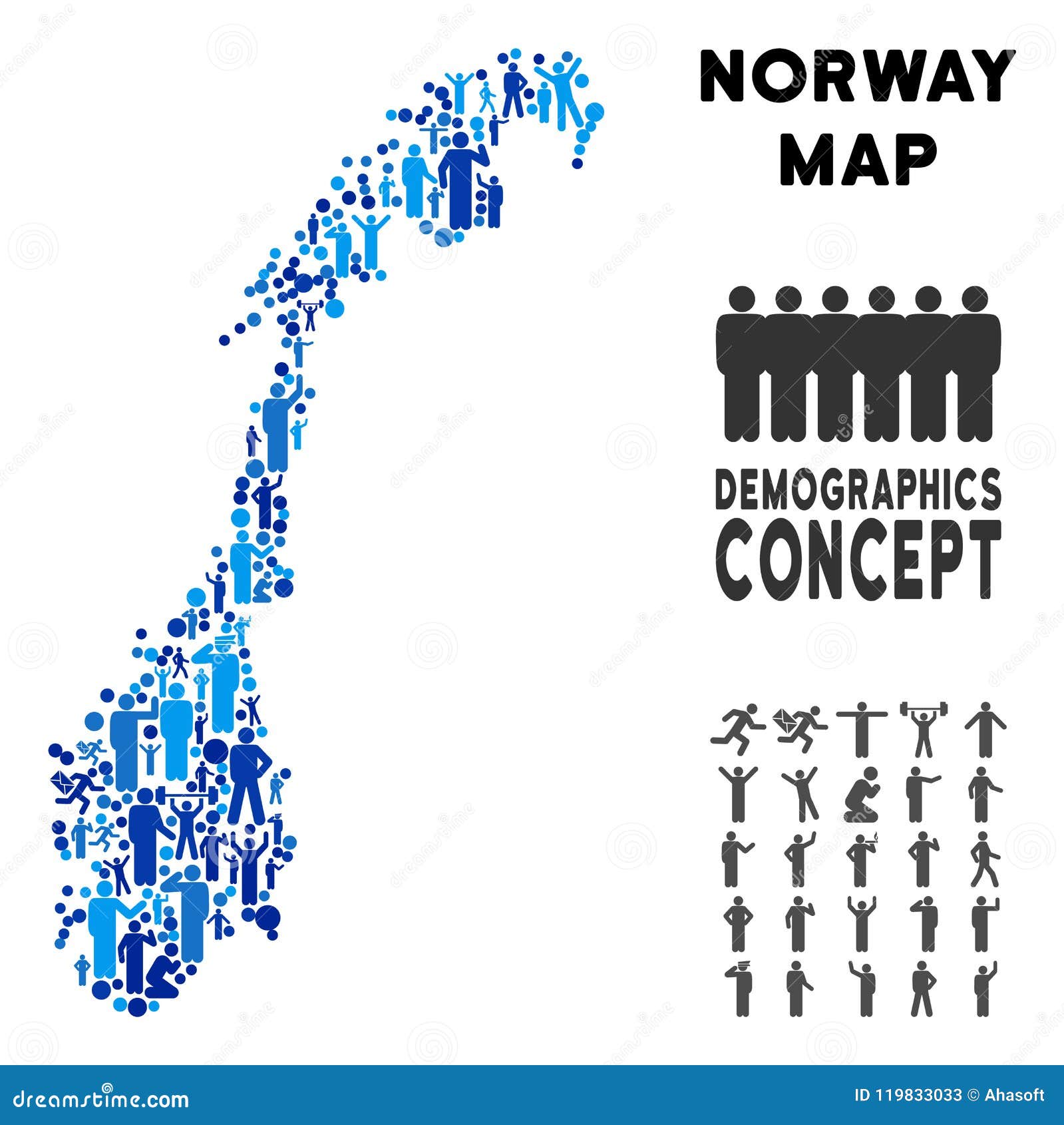 People Norway Map stock vector. Illustration of norwegian 119833033