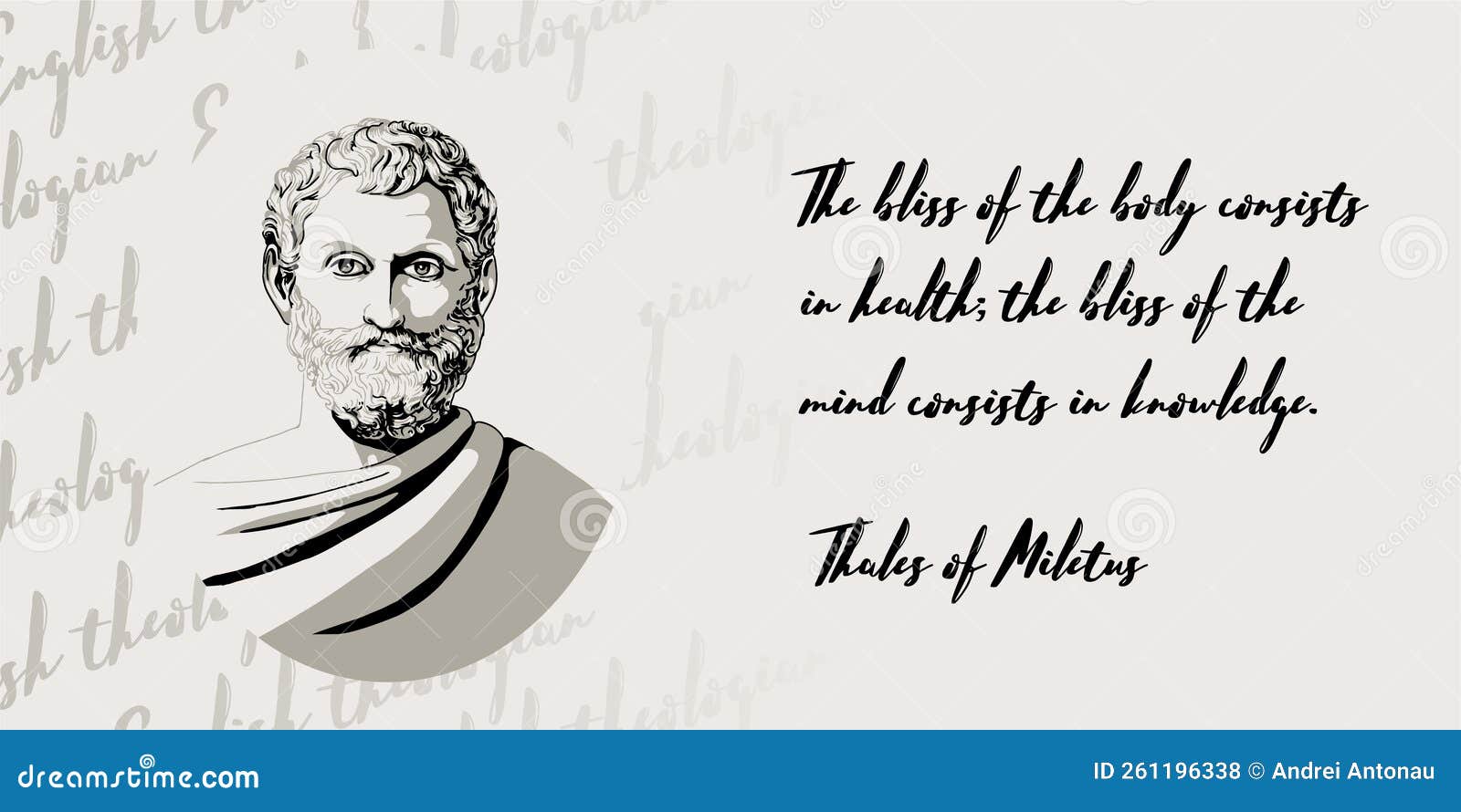 Thales miletus Royalty Free Vector Image - VectorStock