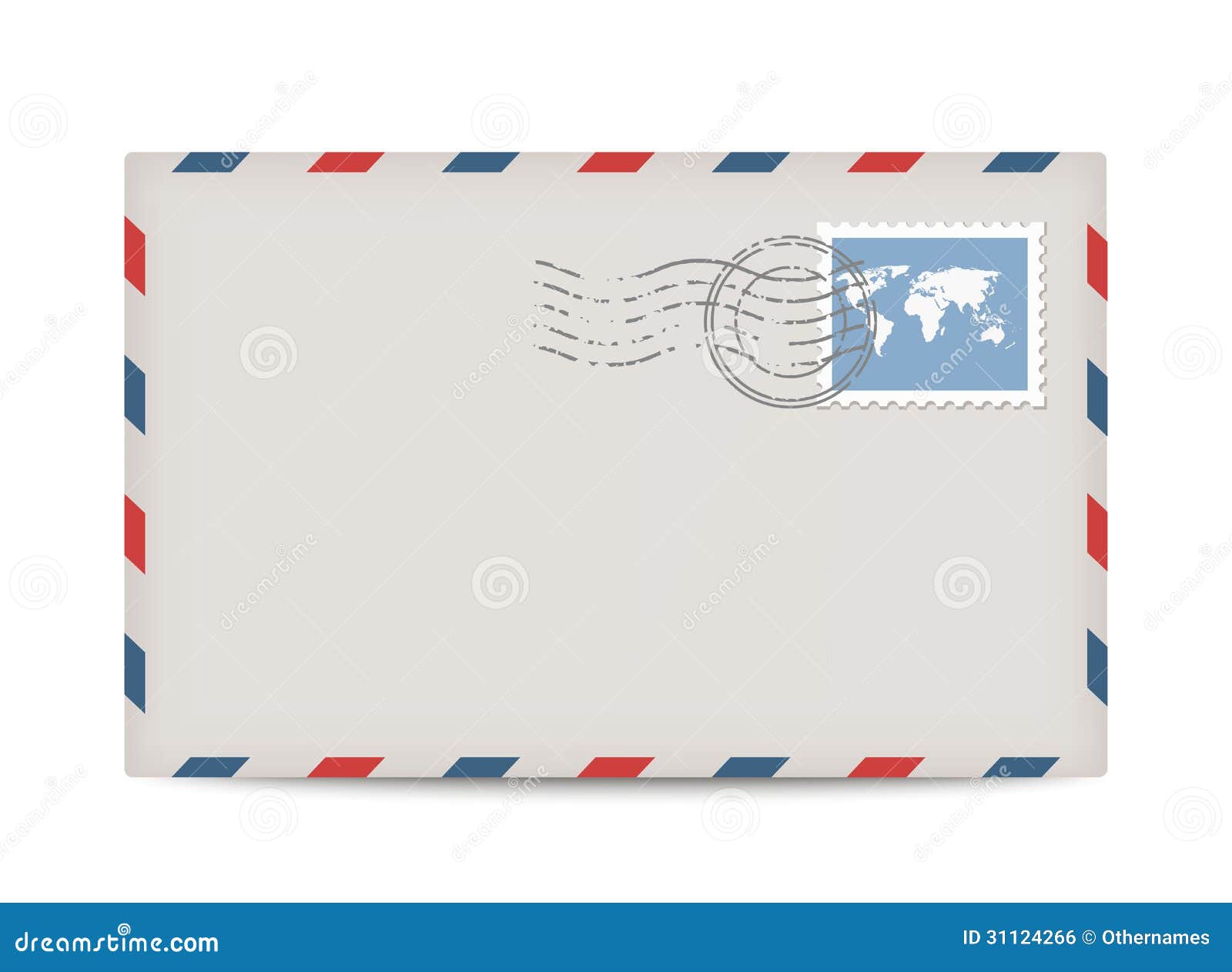  postage envelope with stamp
