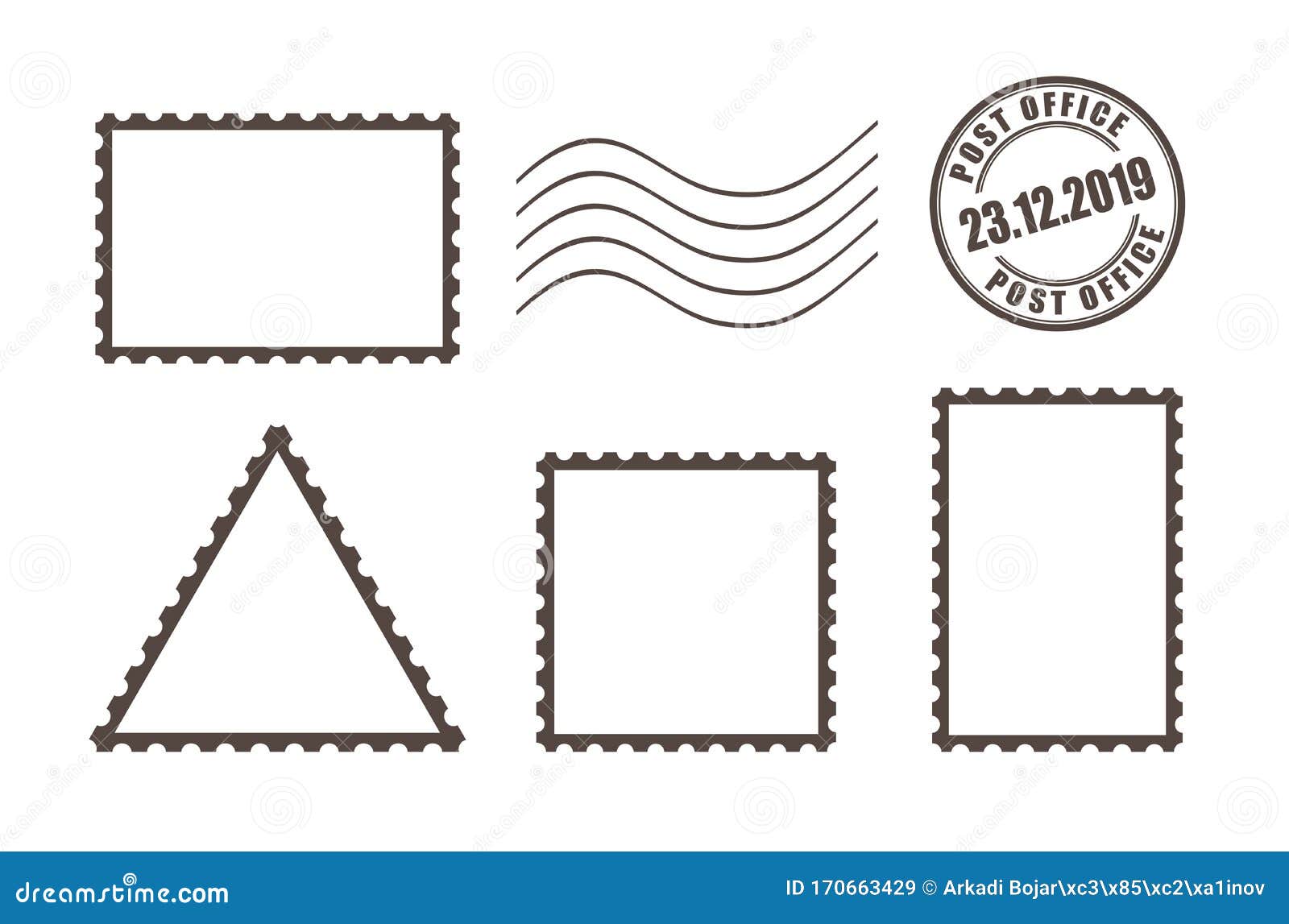 Postal stamp classic isolated icon Royalty Free Vector Image