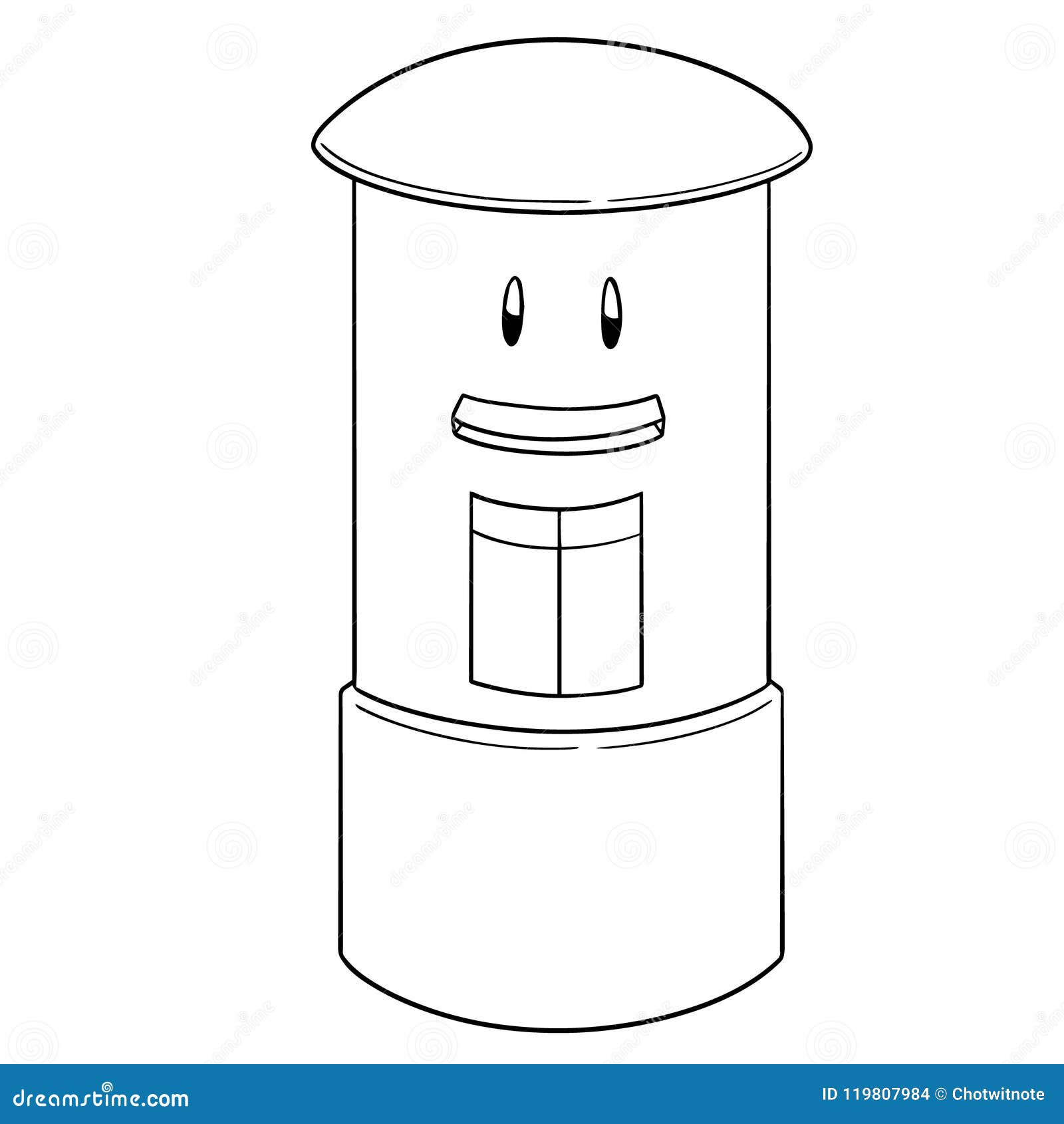 wedding post box black and white clipart