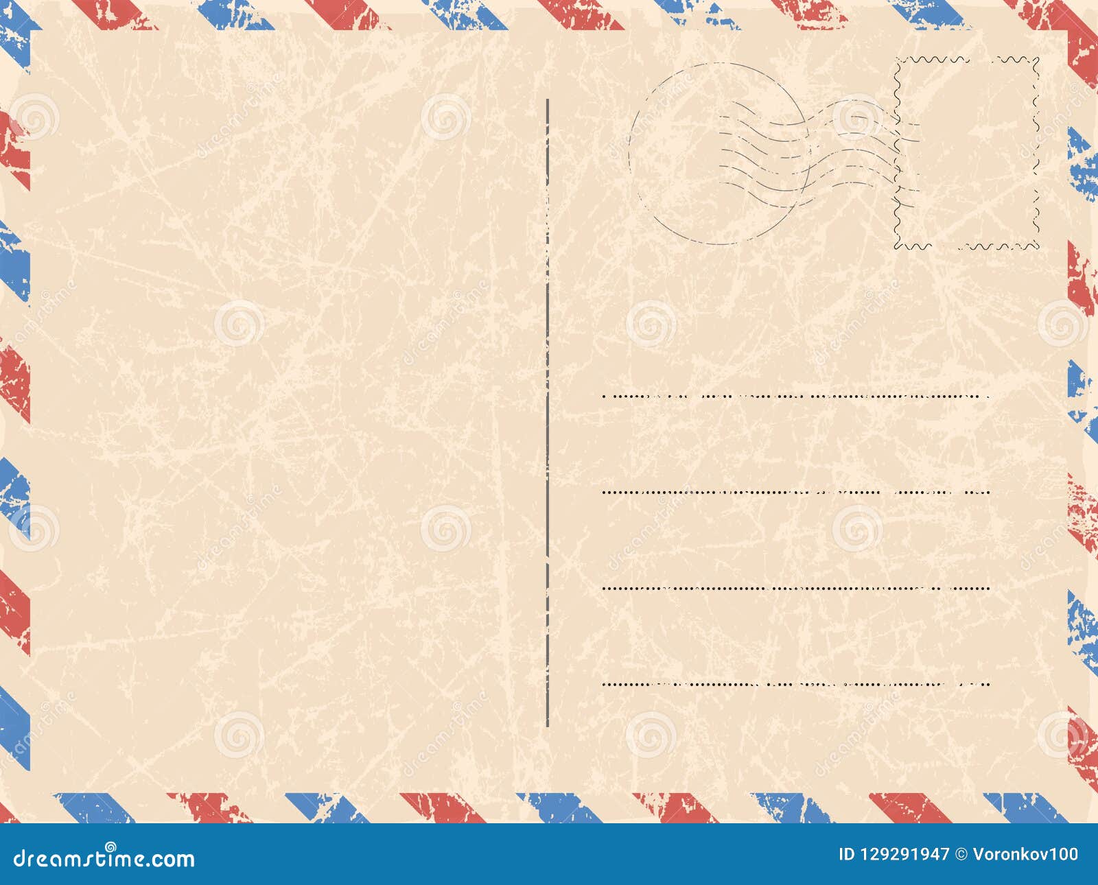 Vector Postcard and Special Effect Scratched, Scuffed. Illustration for