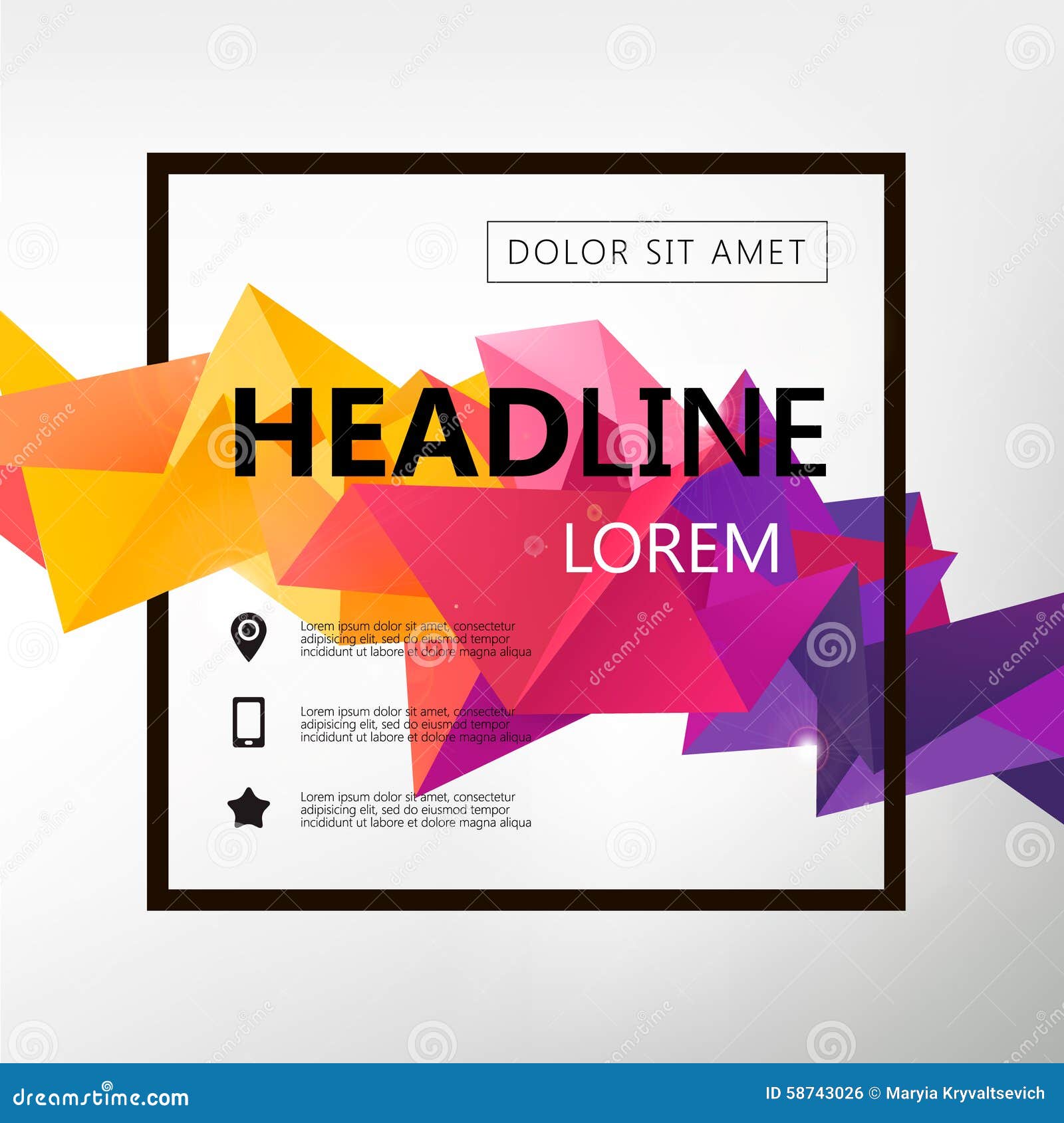 Vector Poster, Banner, Flyer, Cover, Brochure Stock Vector