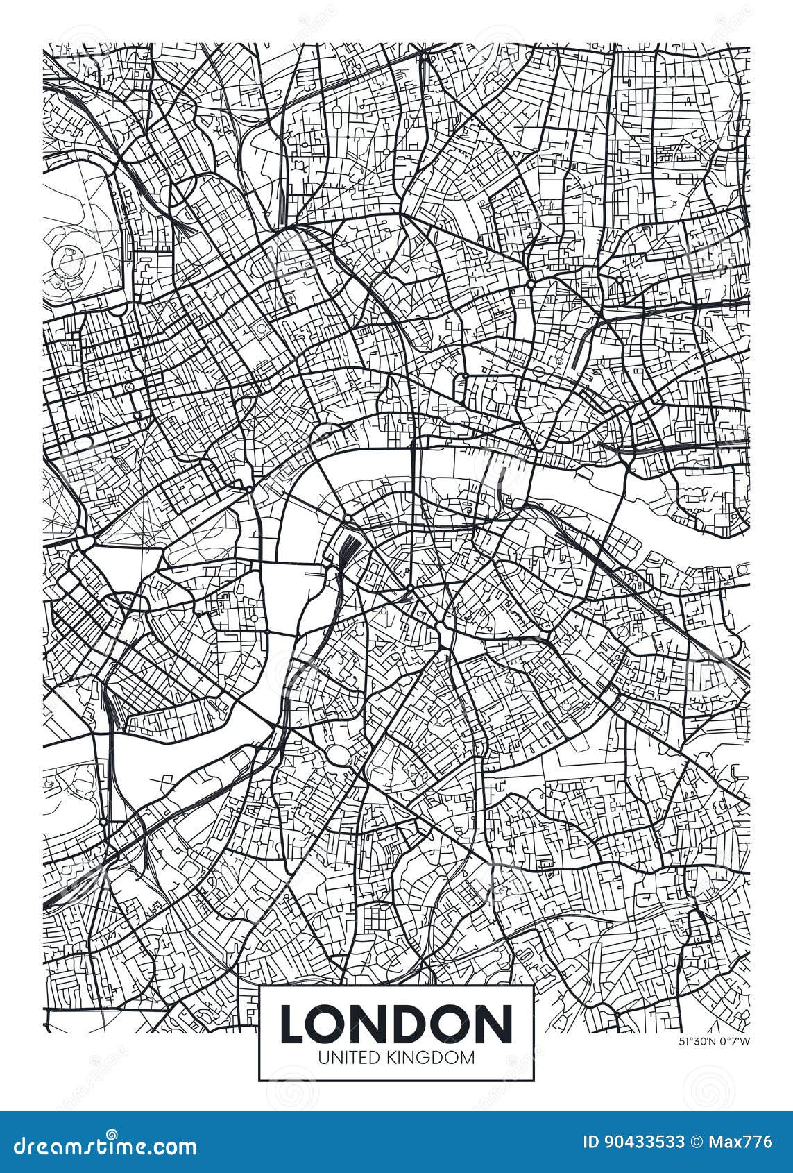  poster map city london