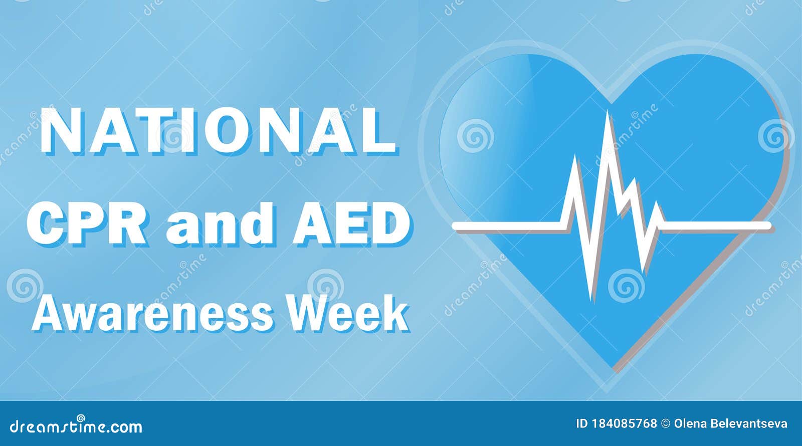 Vector Poster of National CPR and AED Awareness Week Celebrated