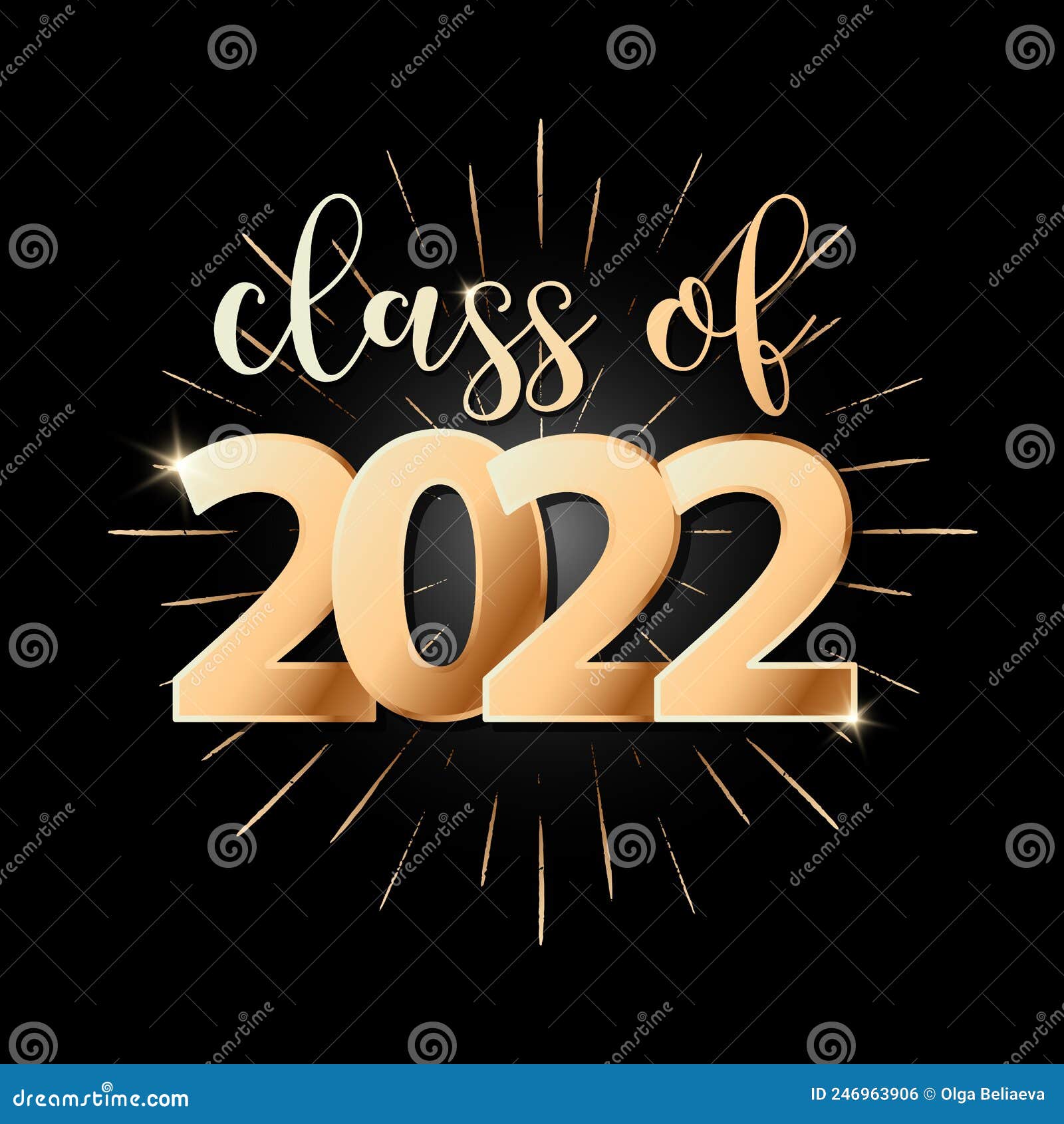 Class Of 2022, 2023, 2024, And 2025 Graduation Stamps Cartoon Vector