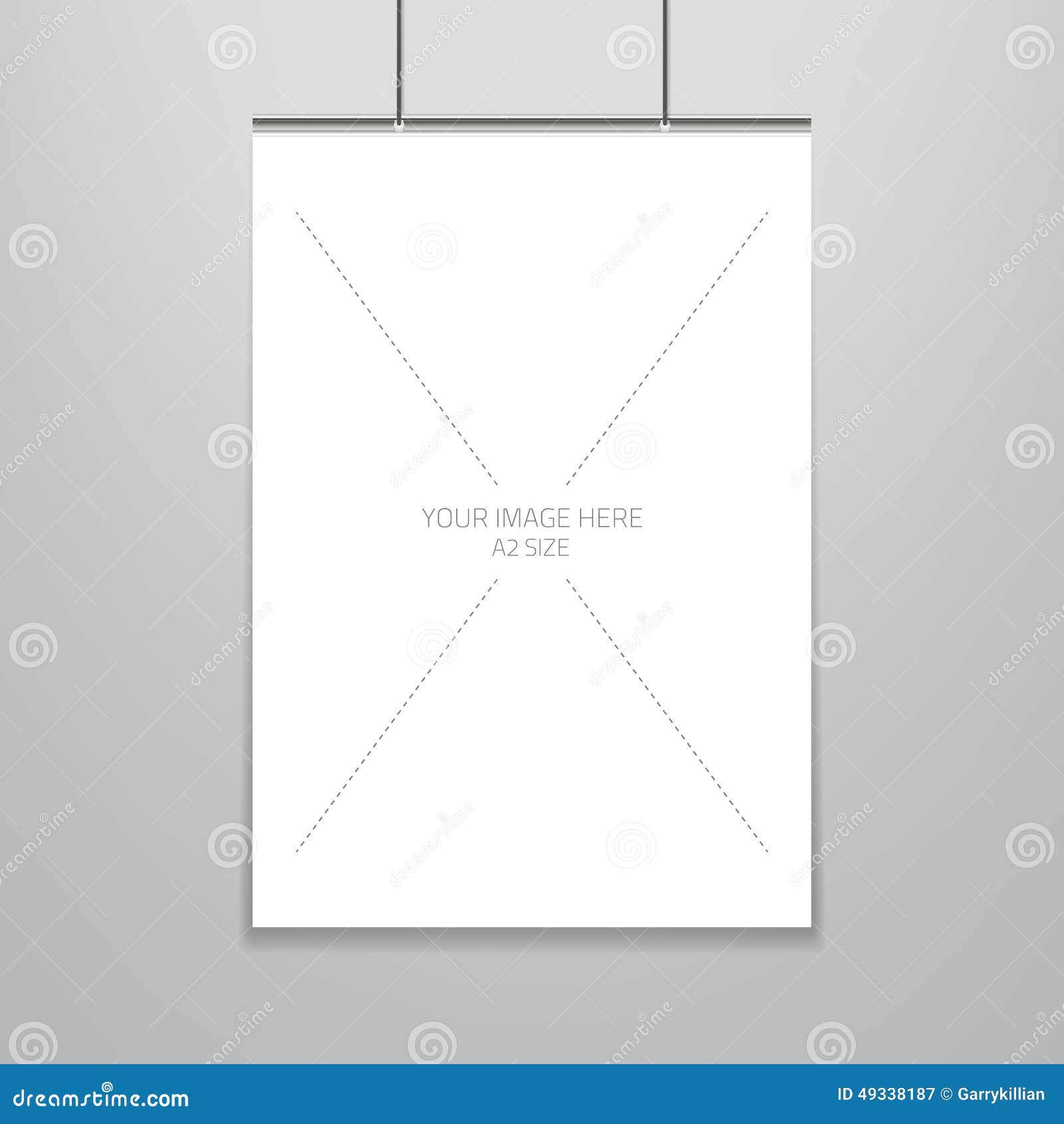Vector Poster Template of a Blank Paper Sheet in Stock Vector
