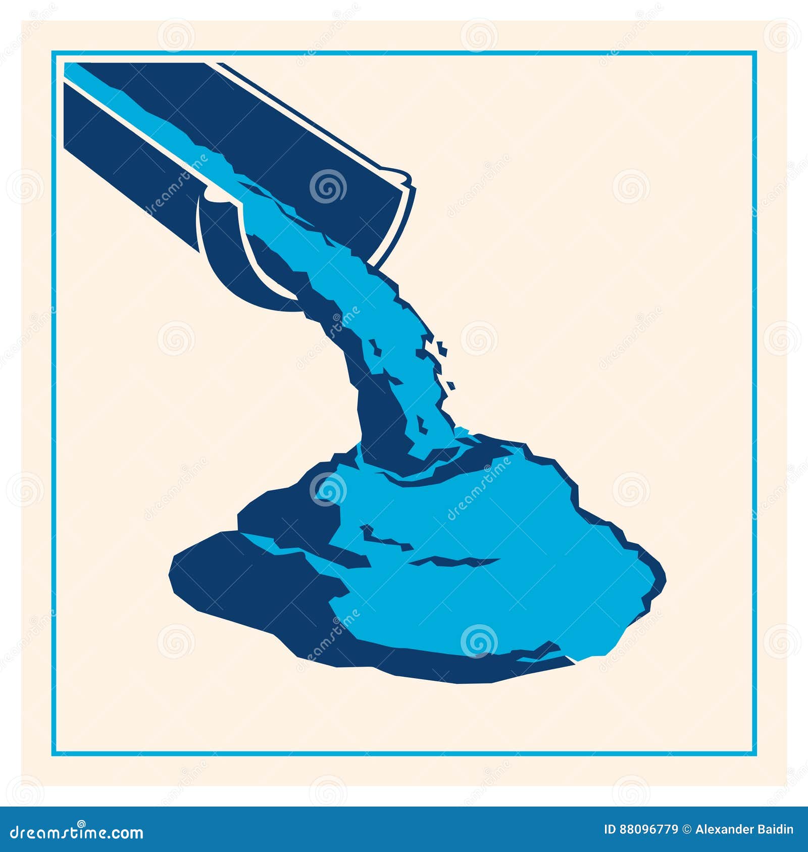 Vector Pouring Concrete Icon Stock Vector Illustration of liquid, equipment 88096779