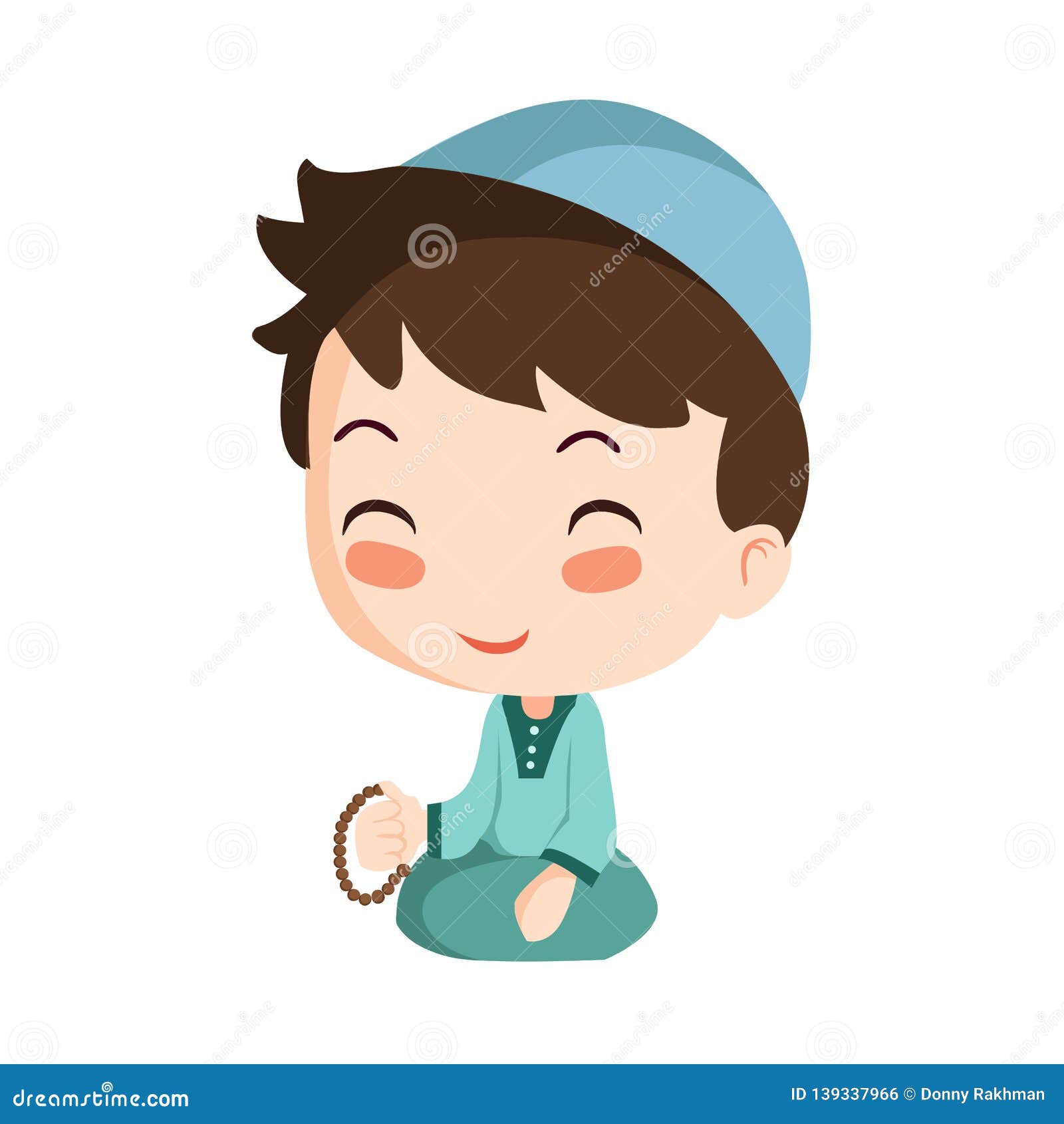 Download Vector - Praying Muslim Boy Stock Vector - Illustration of illustration, asian: 139337966