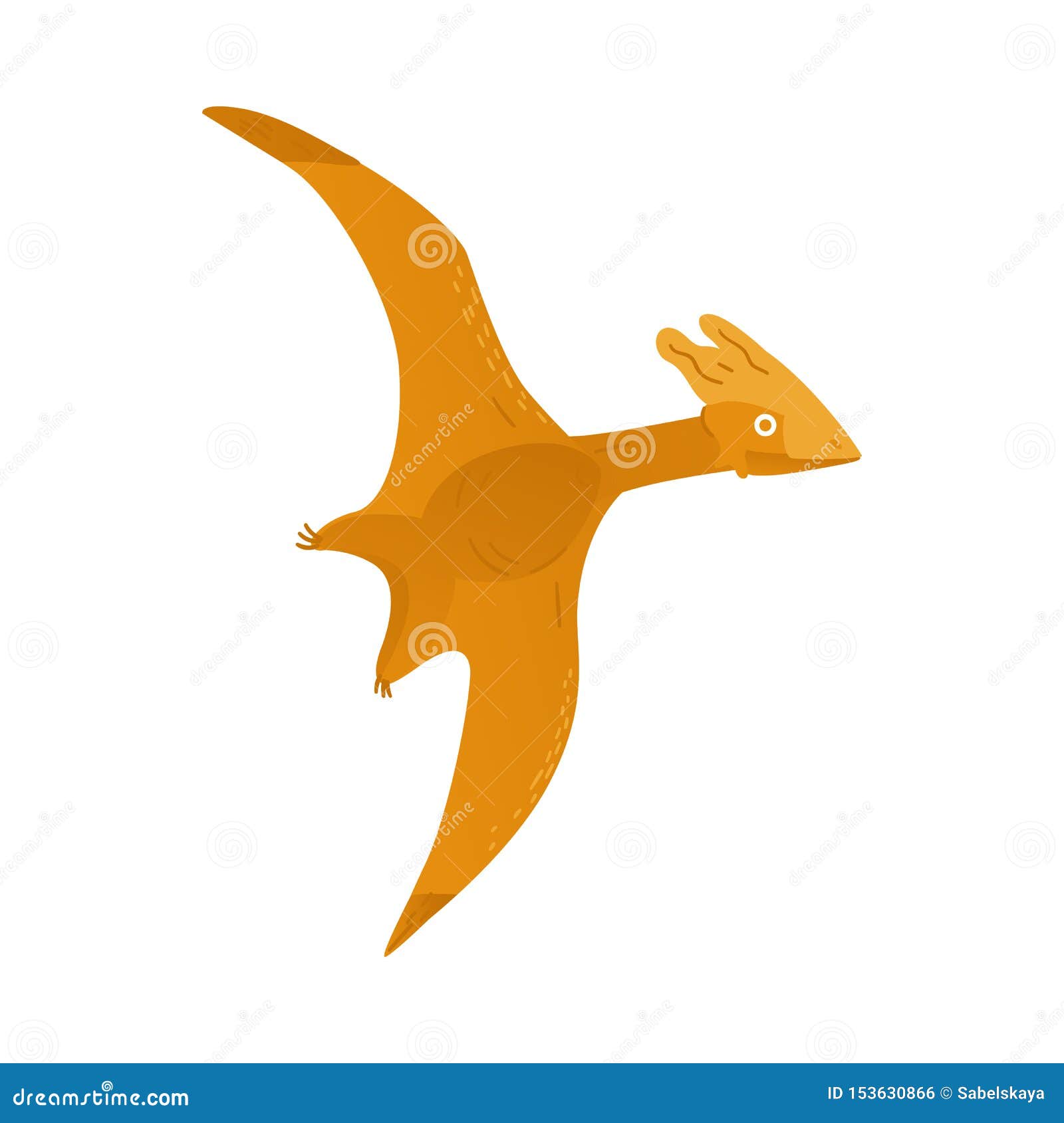 Dinosaur pterodactyloidea icon in cartoon style Vector Image