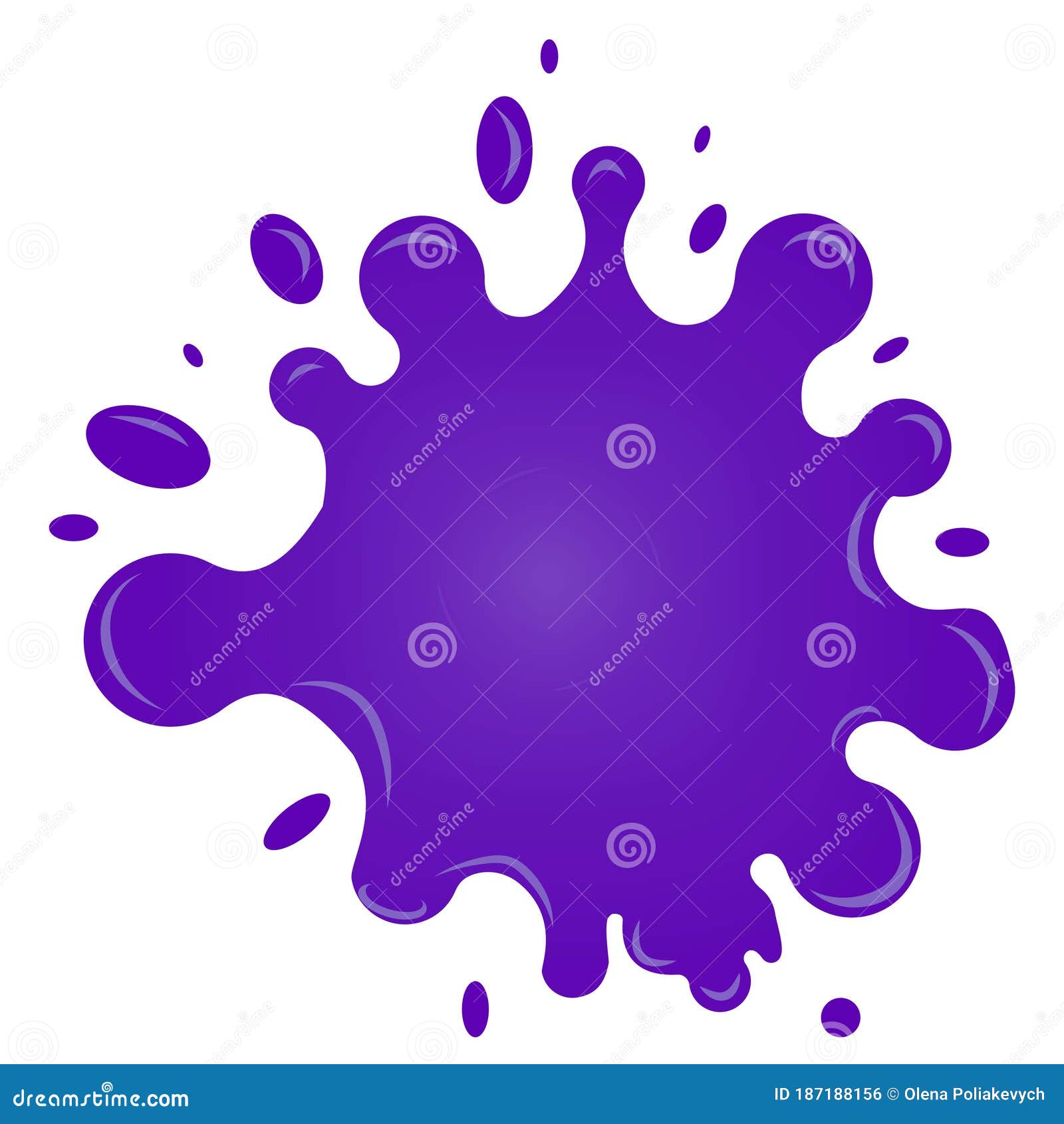 Vector Purple Blot Image. Cartoon Stain on a White Background. Glitter  Slime Blot Stock Illustration - Illustration of dirty, graffiti: 187188156