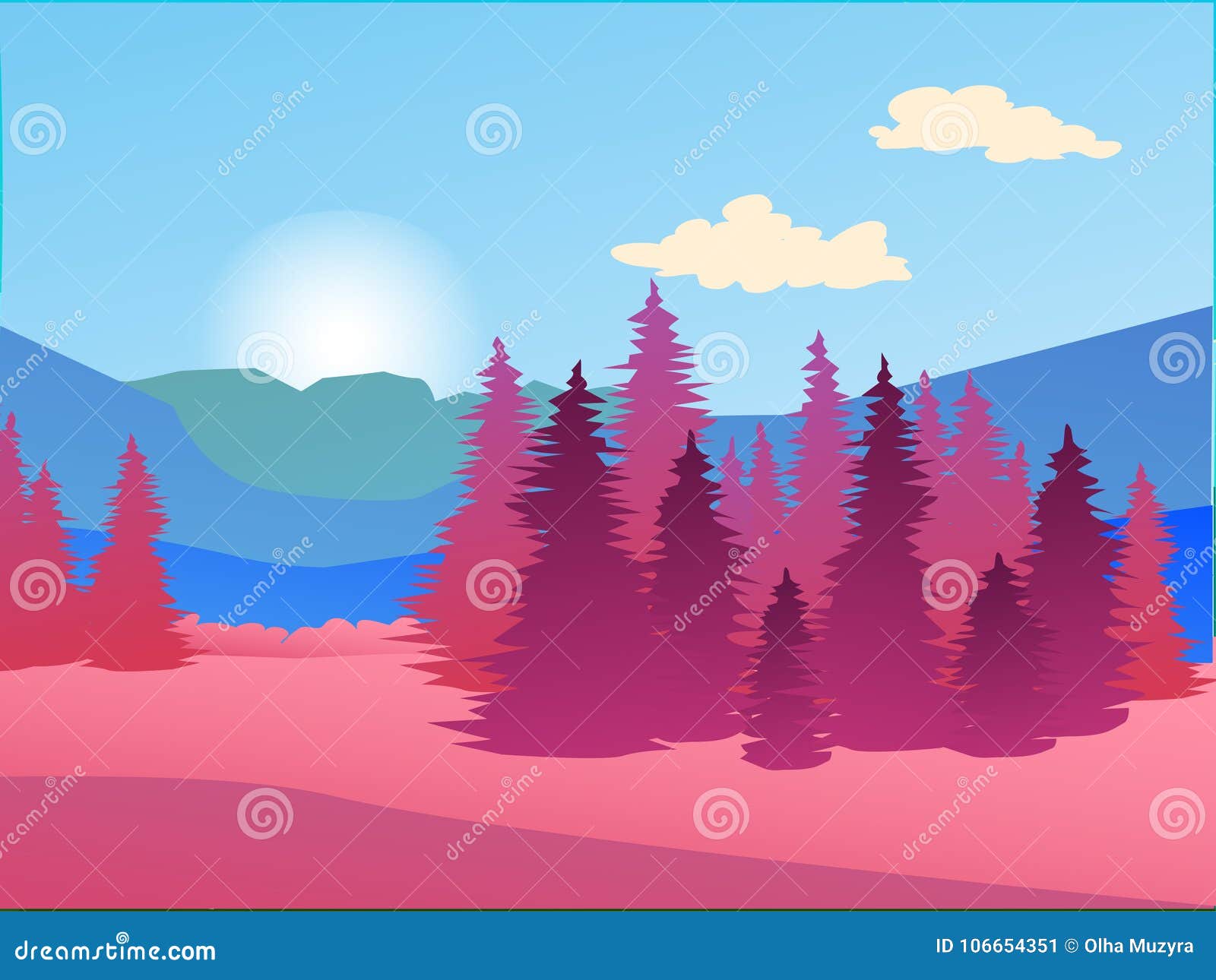  purple and blue background nature landsacape mountain and