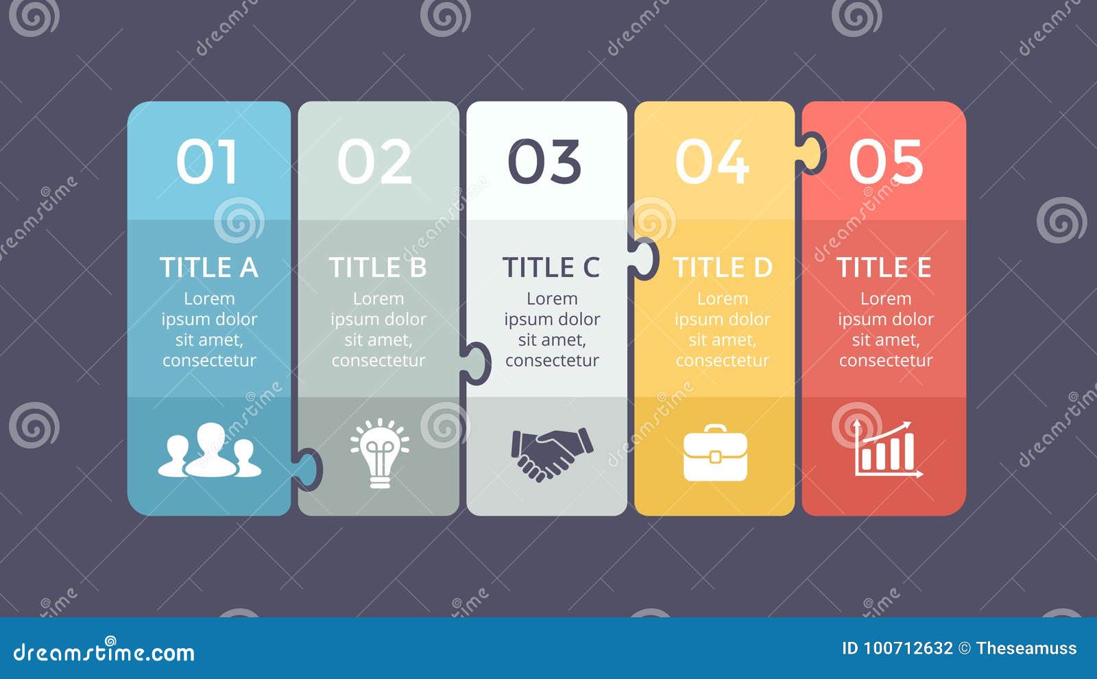 Vector Puzzle Labels Infographic Diagram Graph Presentation Chart Stock Vector