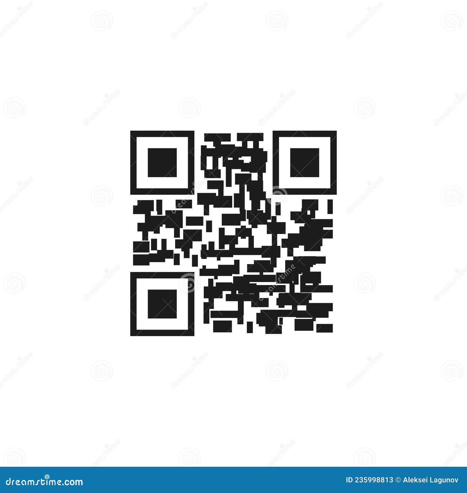 Vector QR Code Isolated on White Background, Black Lines, Code Scan ...