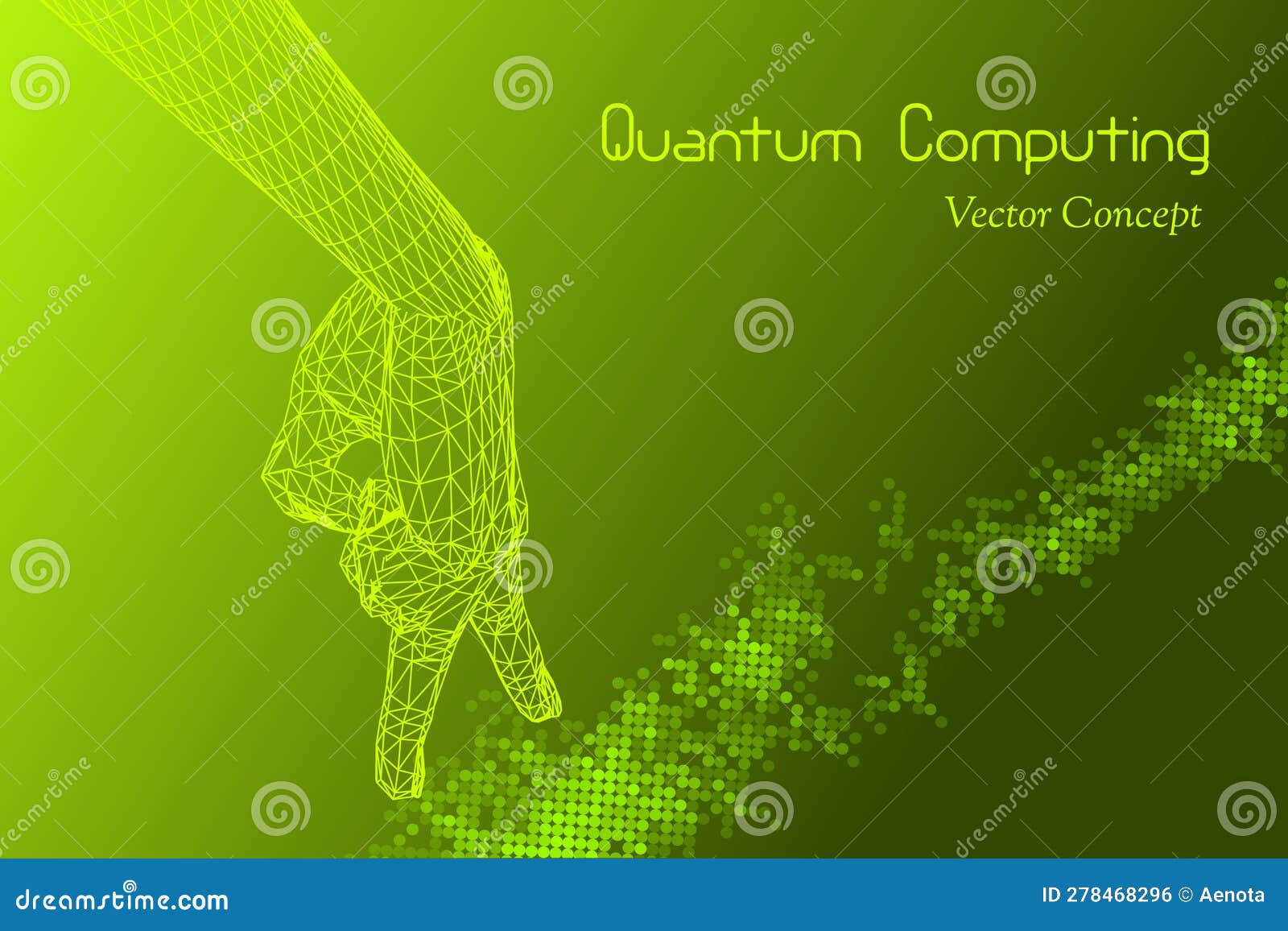  quantum computing concept - hi-tech digital  - emblem of ai,